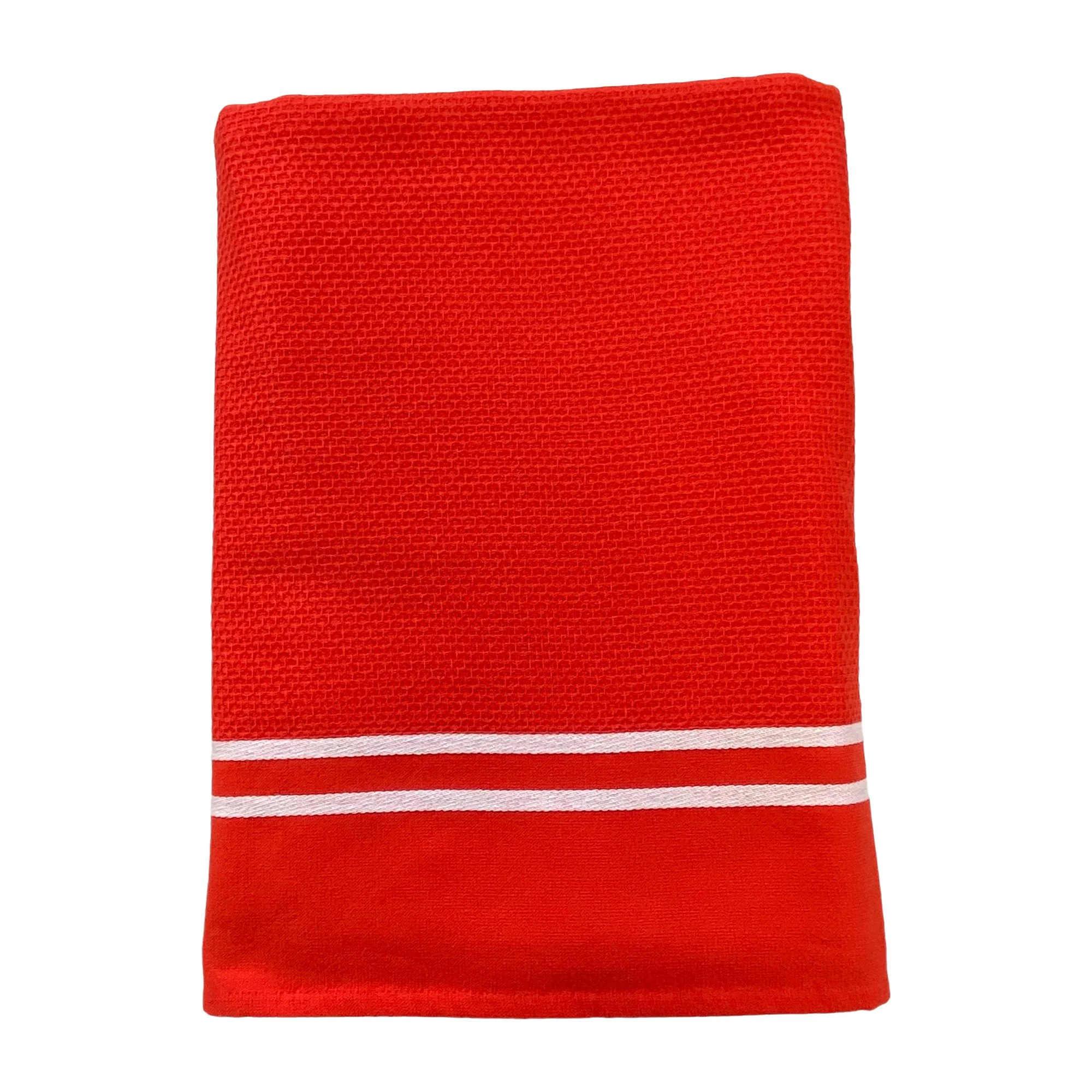 Foutah de plage dos éponge 90x170cm - Rouge - Image 3
