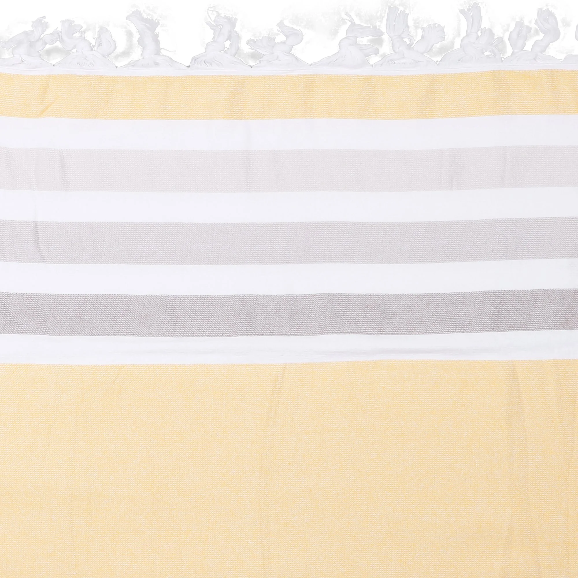 Foutah fidji dos éponge bouclette 100% coton  - Beige - Image 4