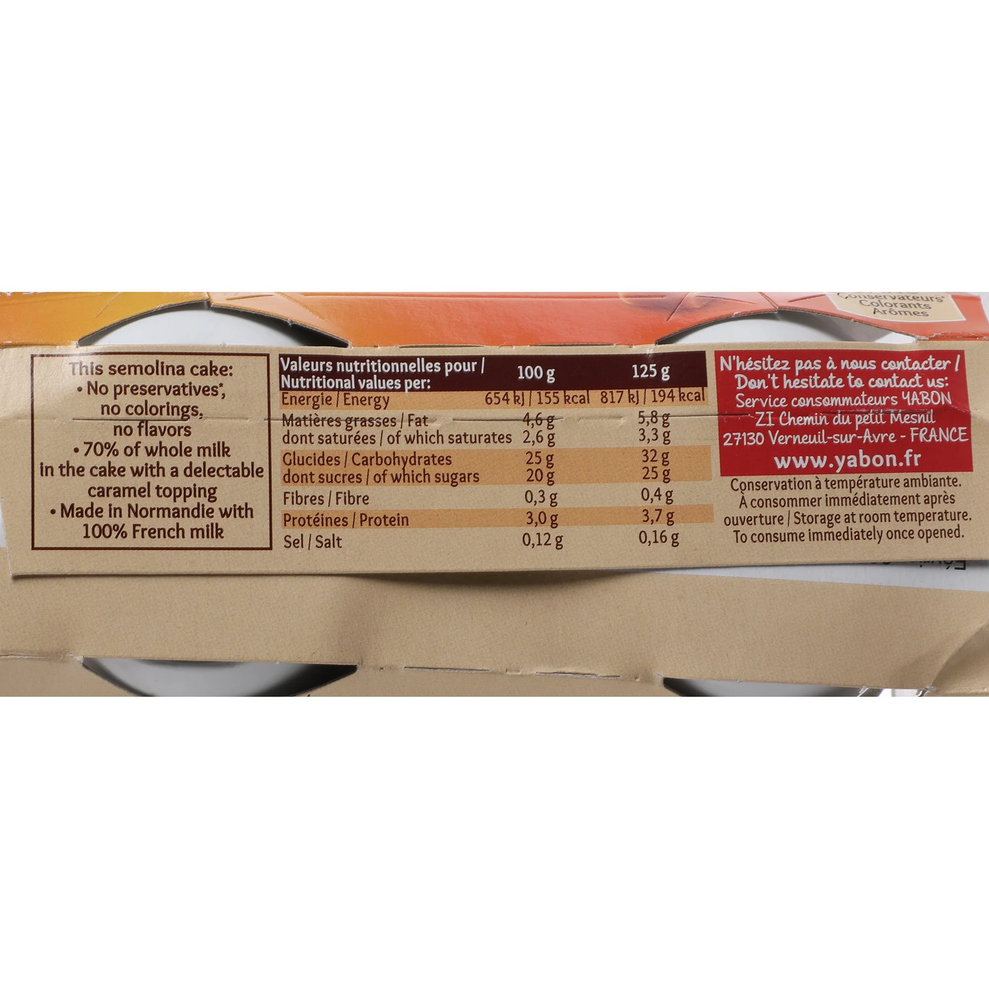 Gâteau de semoule nappage caramel - Image 3