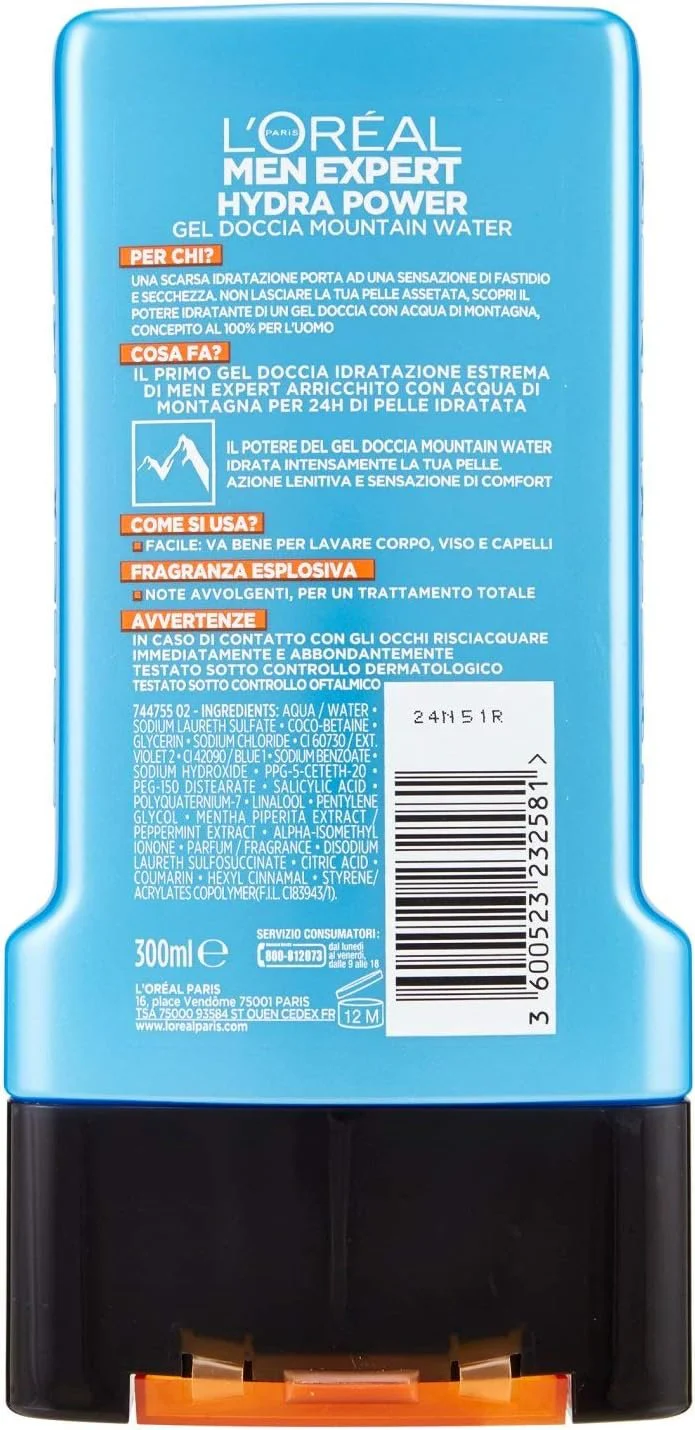 Gel douche Hydra Power corps, visage et cheveux