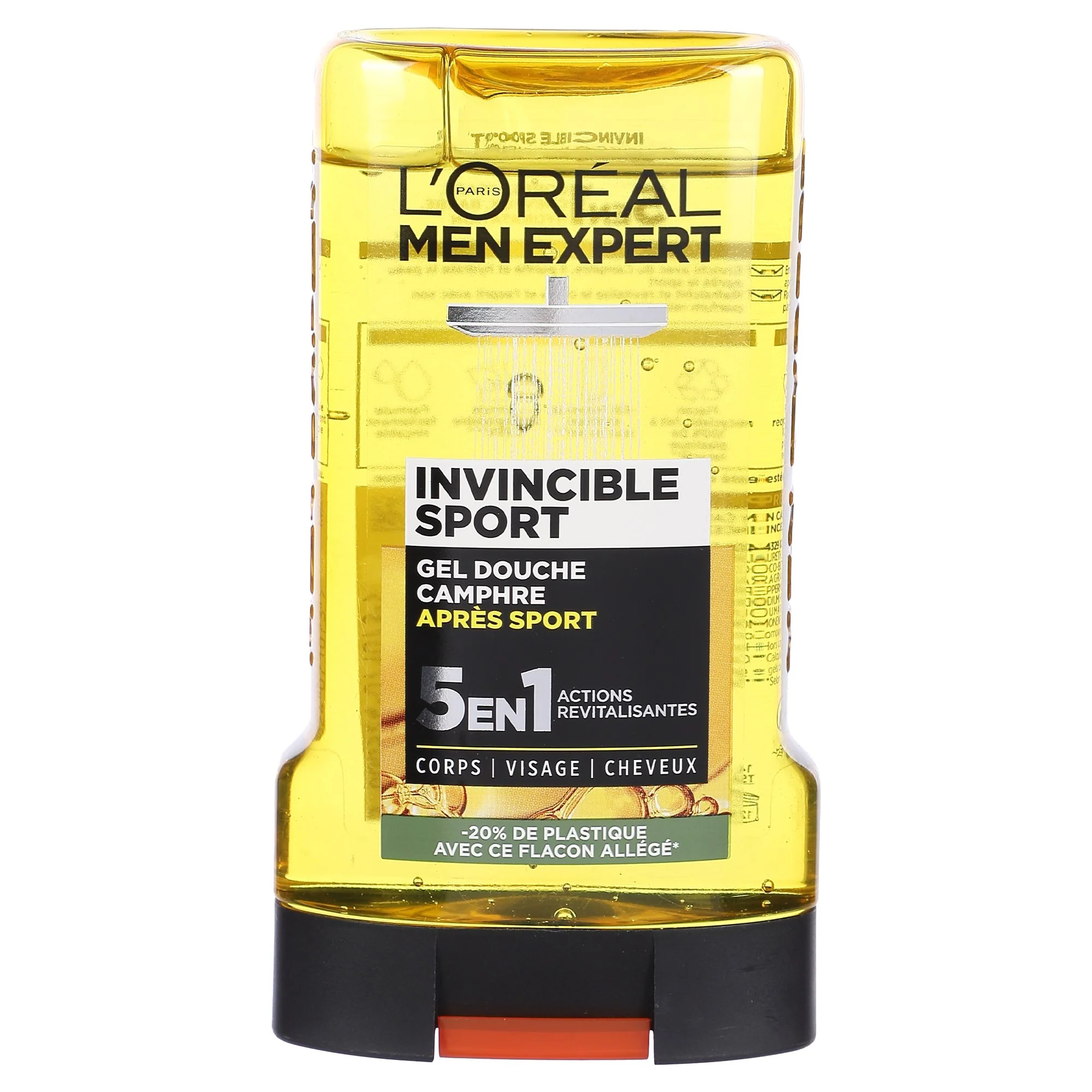 Gel douche invincible sport 5 en 1 avec camphre