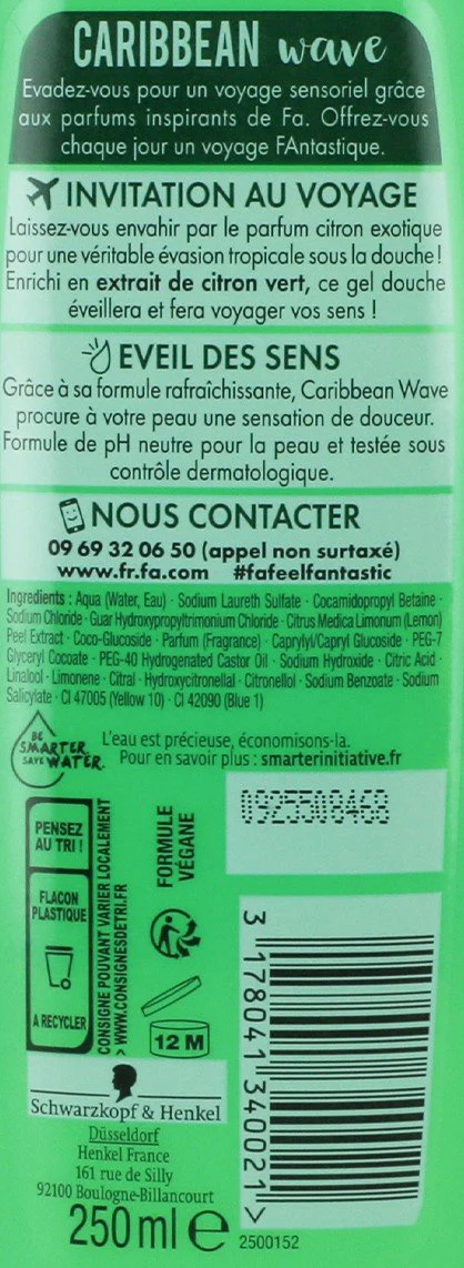 Gel douche island vibes caribbean wave citron fleur d'oranger - Image 2