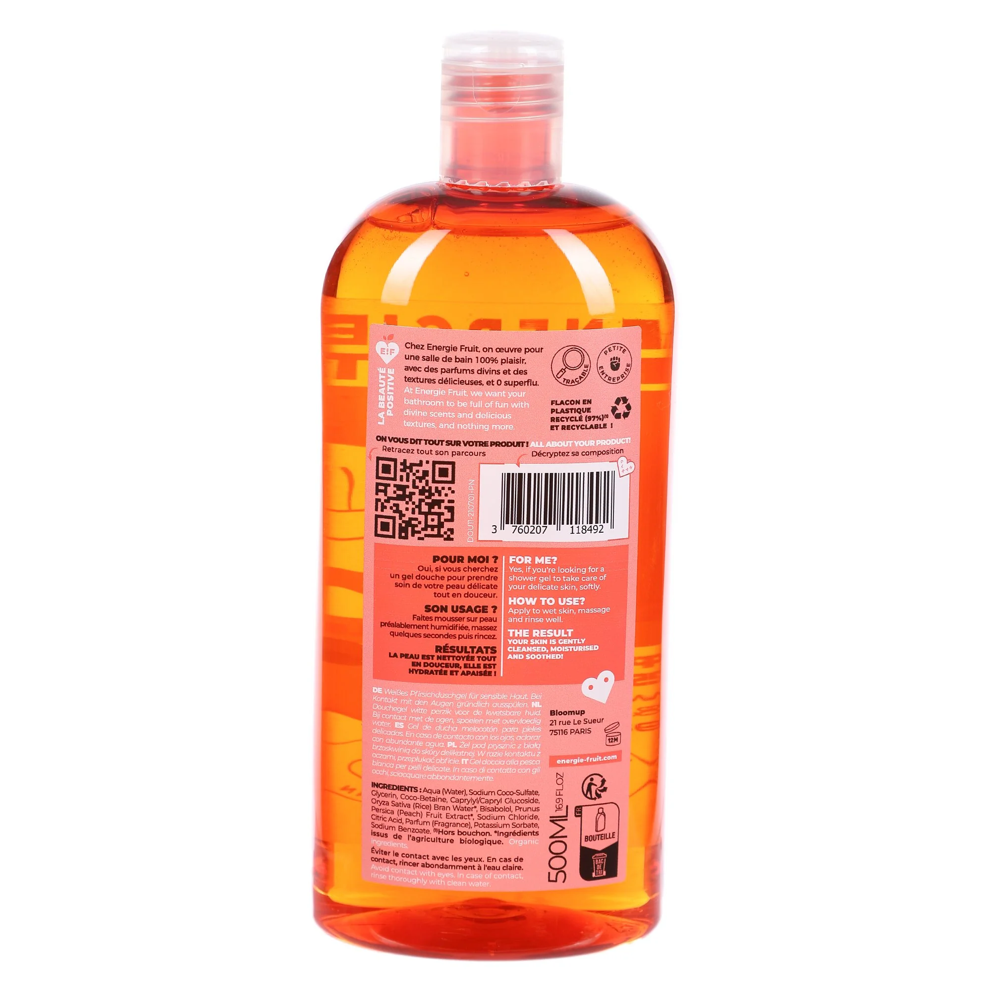 Gel douche pêche blanche et eau de riz - Image 2