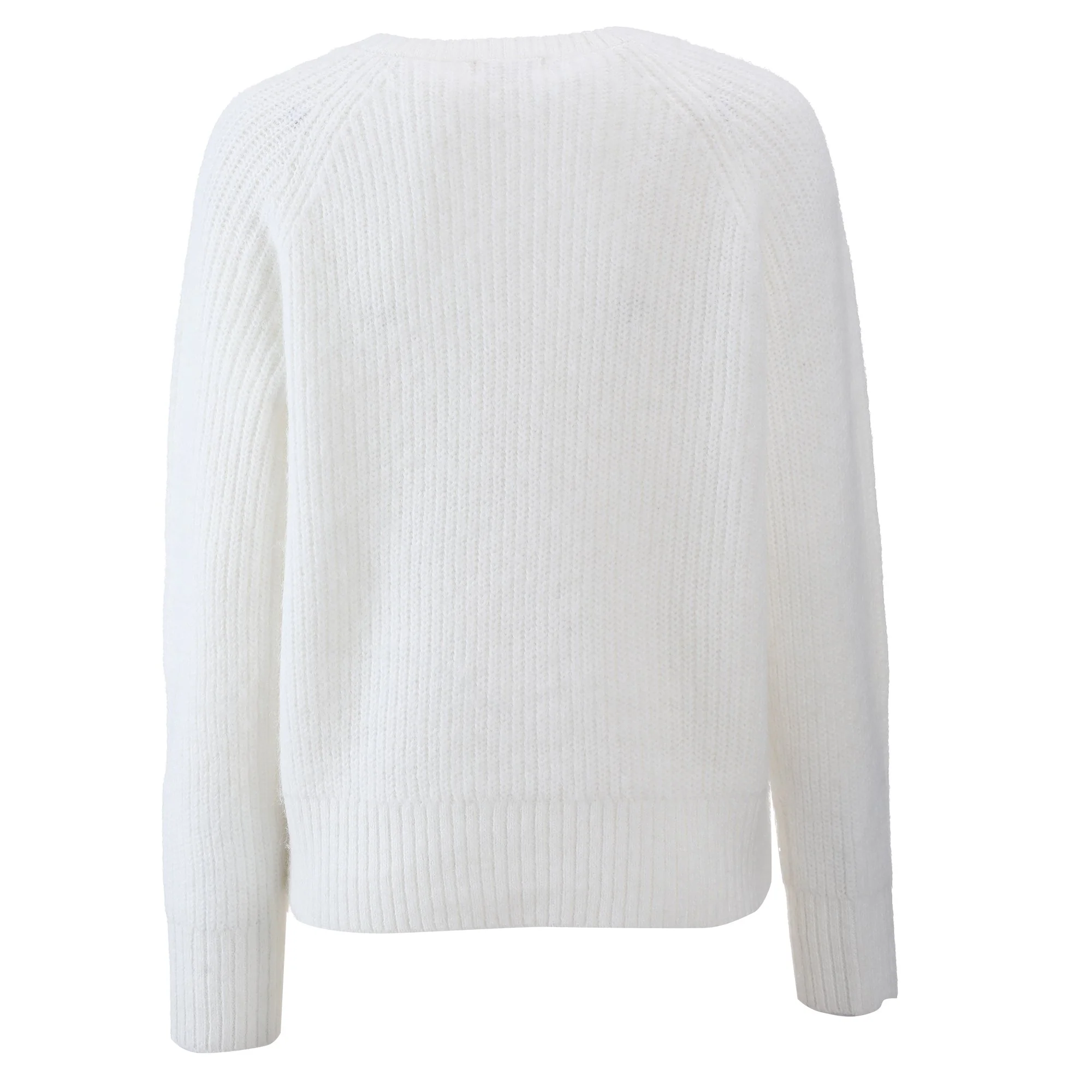Gilet col rond - Blanc - Image 2