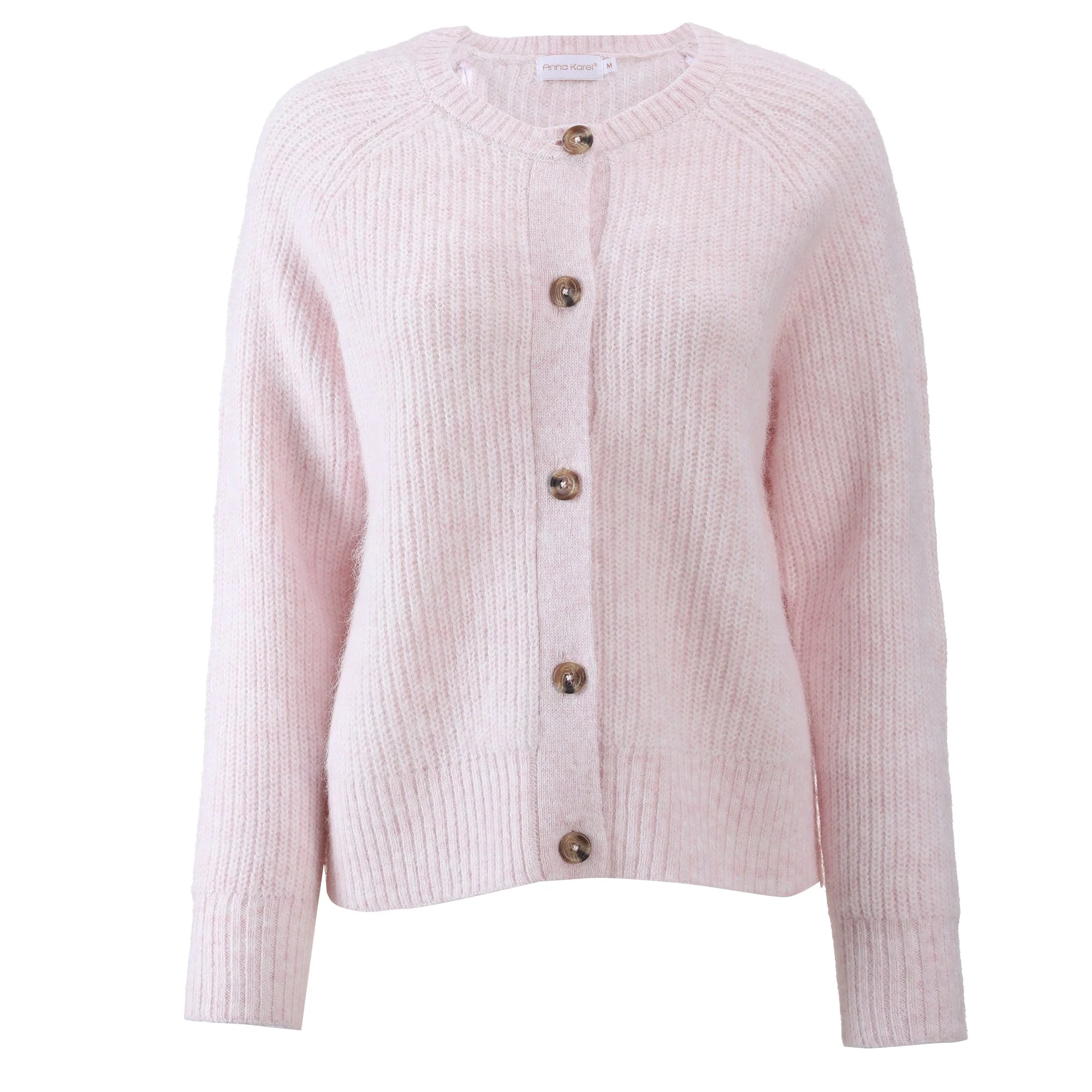 Gilet col rond - Rose
