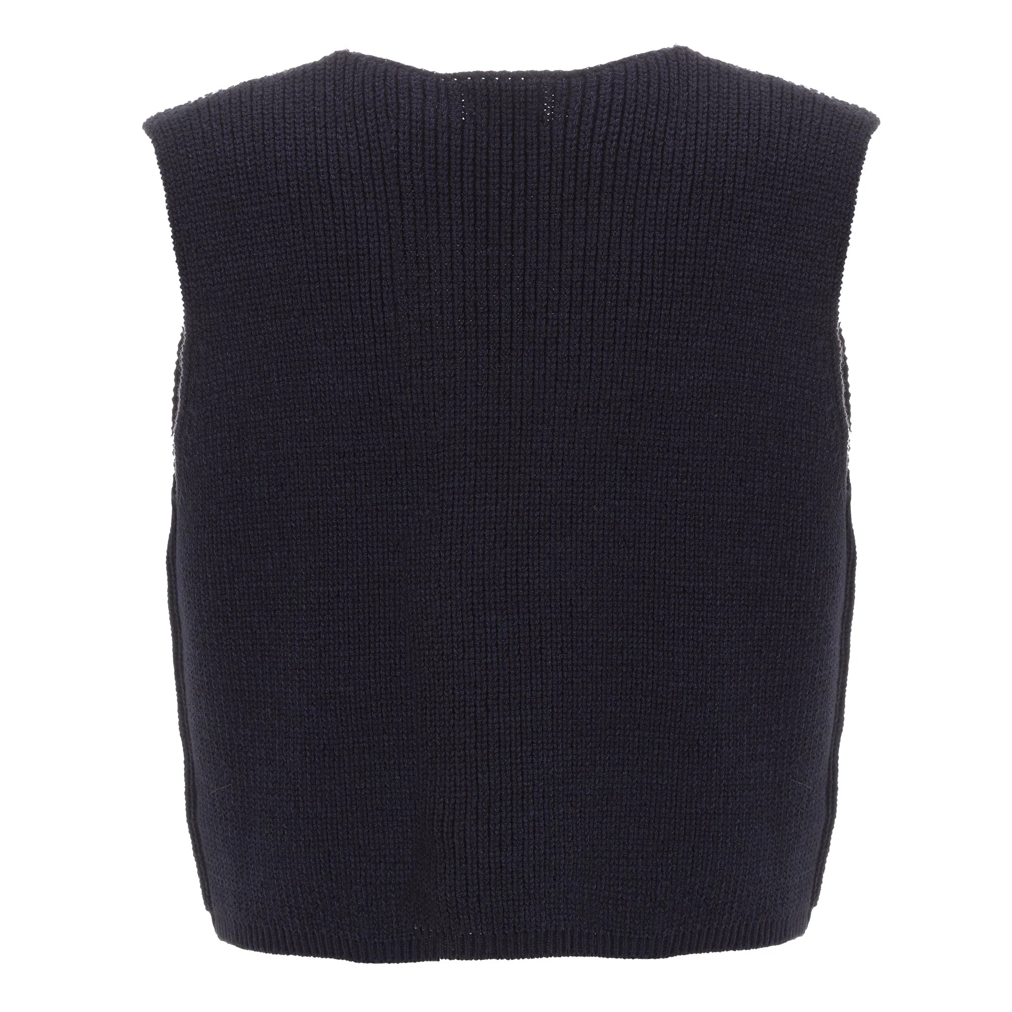 Gilet sans manche avec noeud - Bleu foncé - Image 2