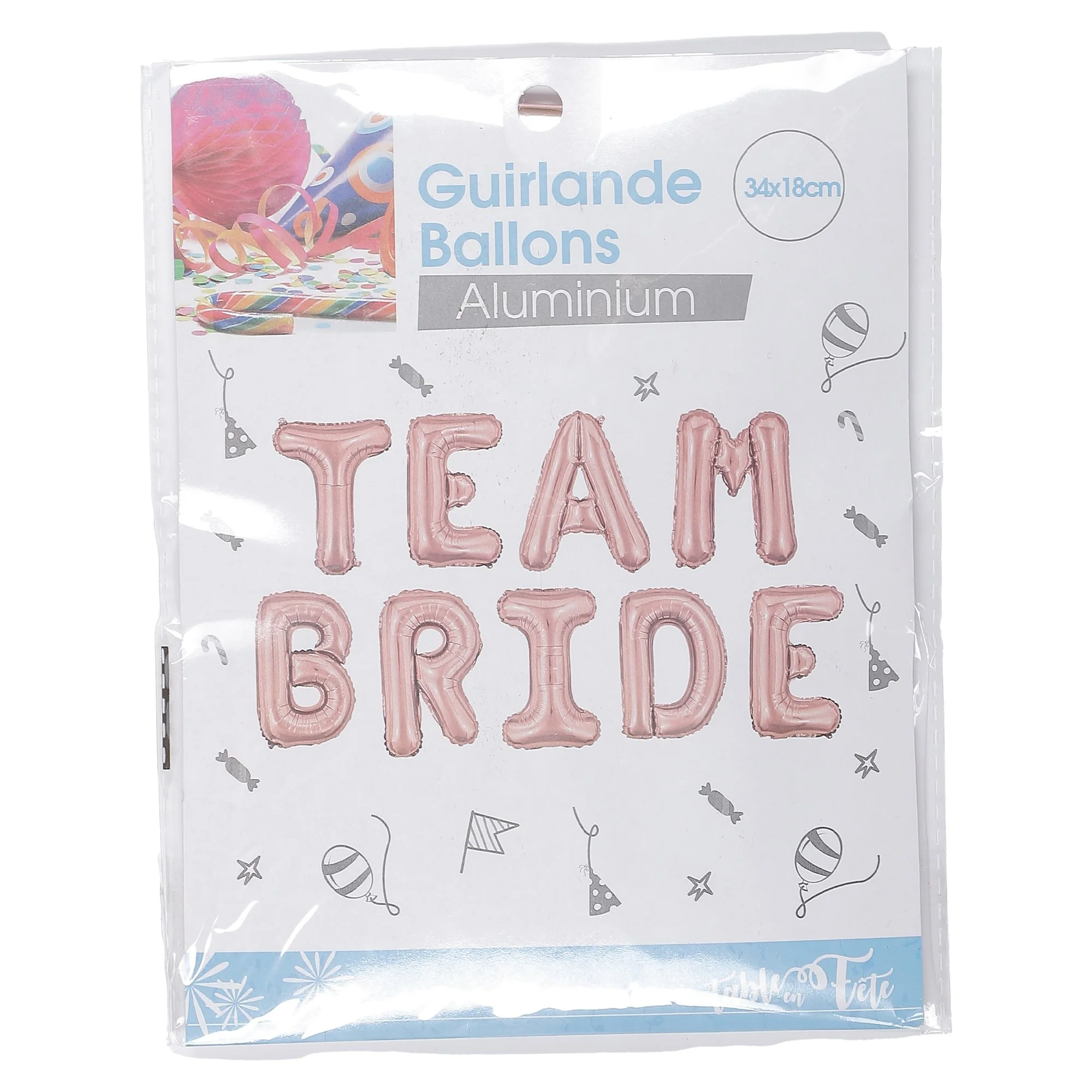 Guirlande ballon aluminium team bride