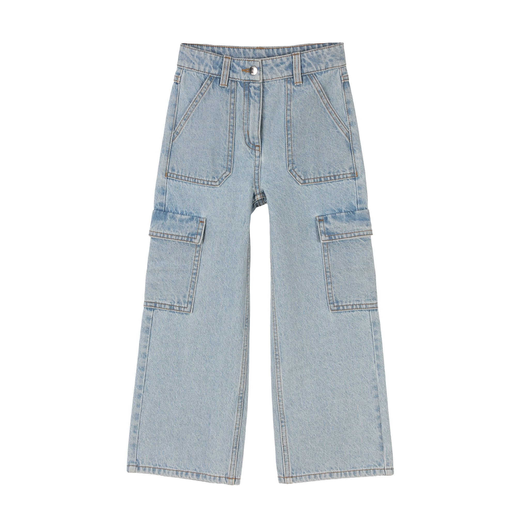 Jeans cargo 3/12 ans - Bleu