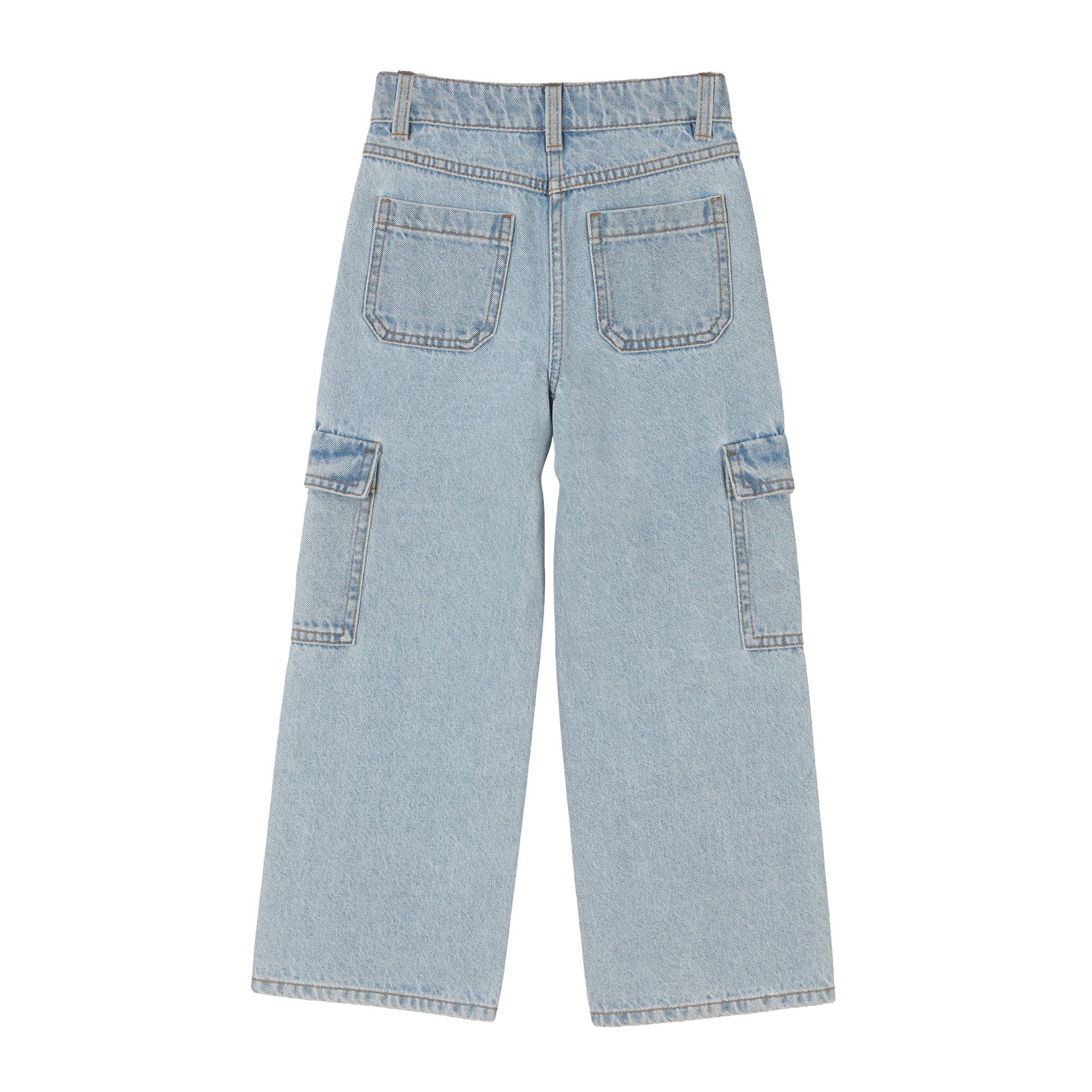 Jeans cargo 3/12 ans - Bleu - Image 2