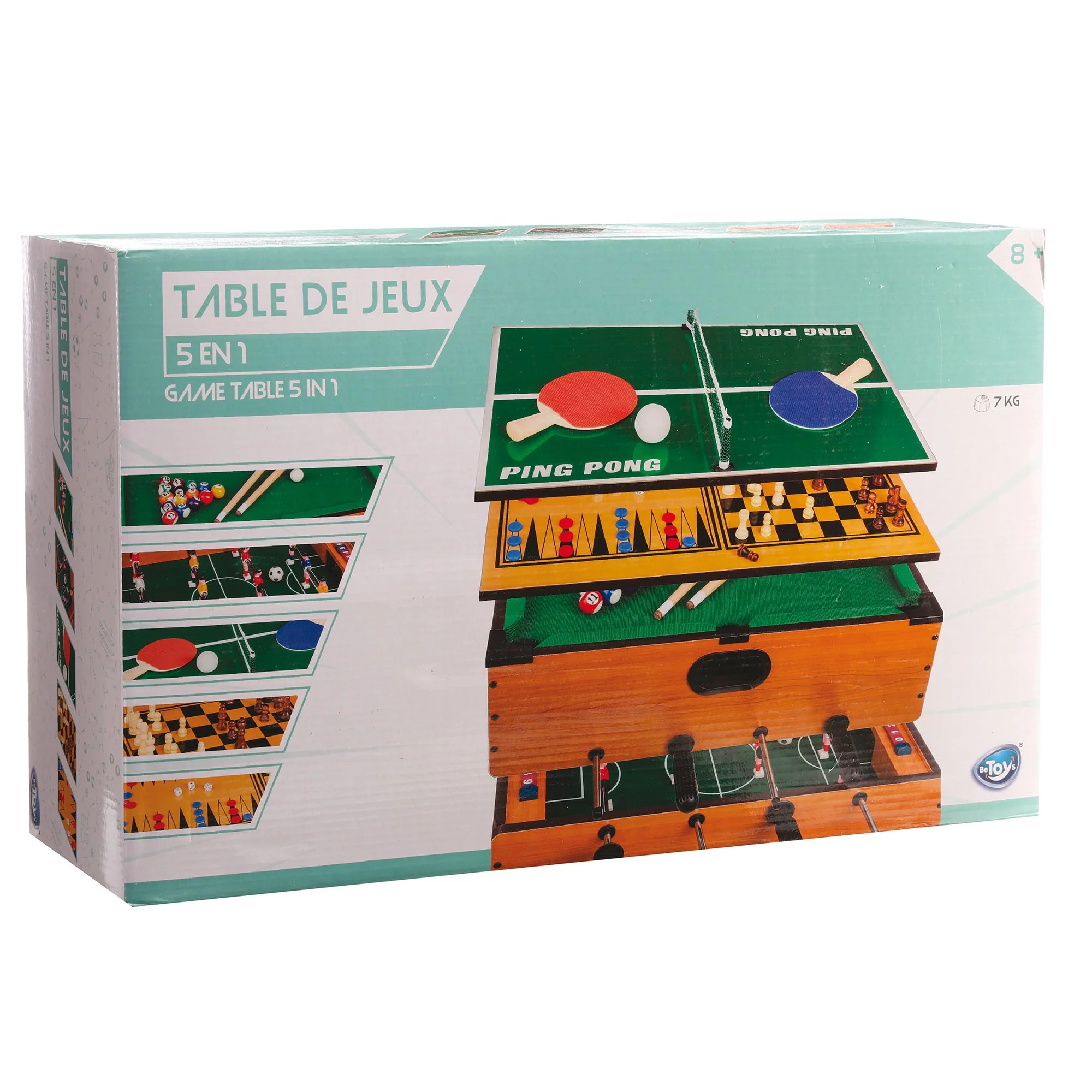 Jeux de tables 5 en 1