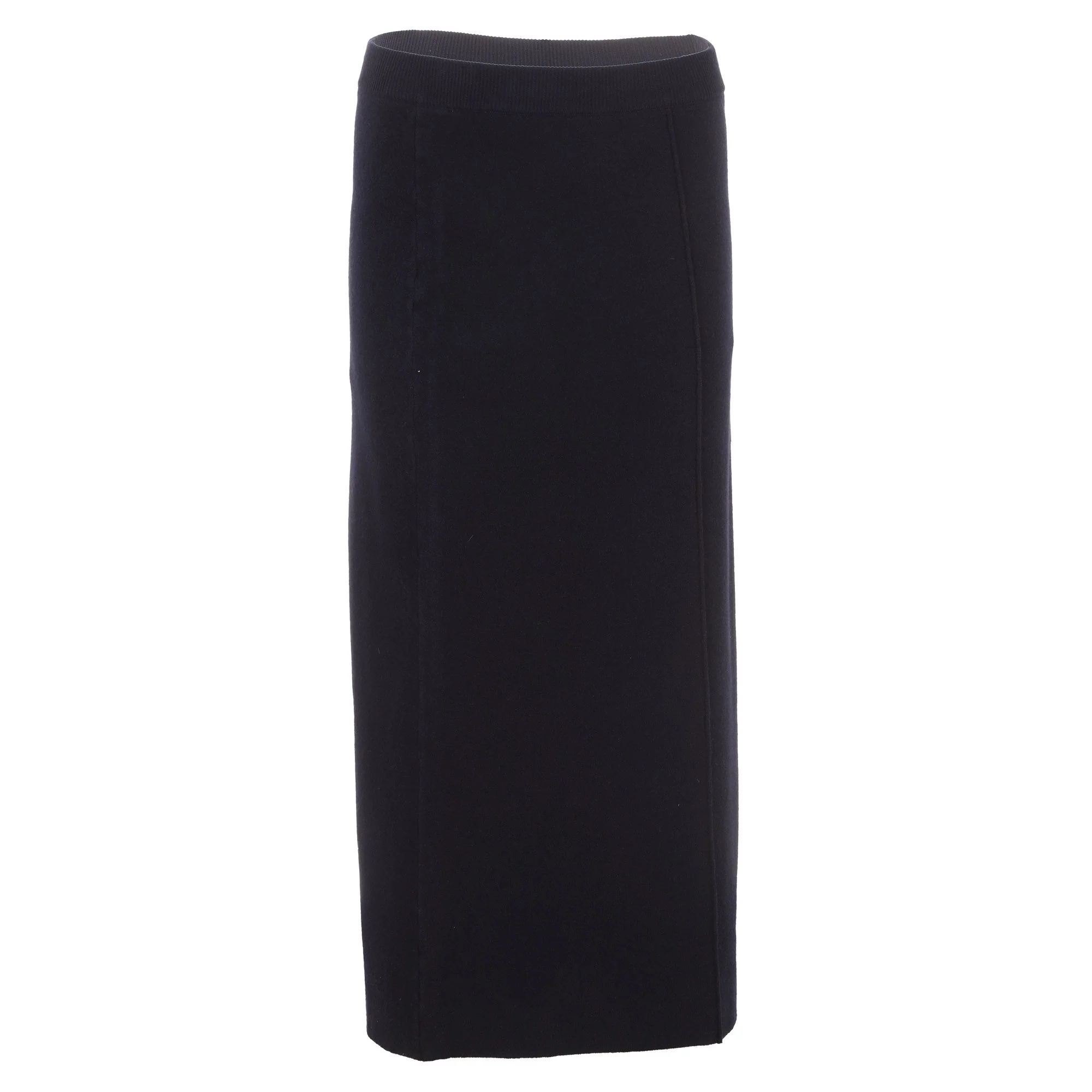 Jupe longue en maille - Bleu foncé