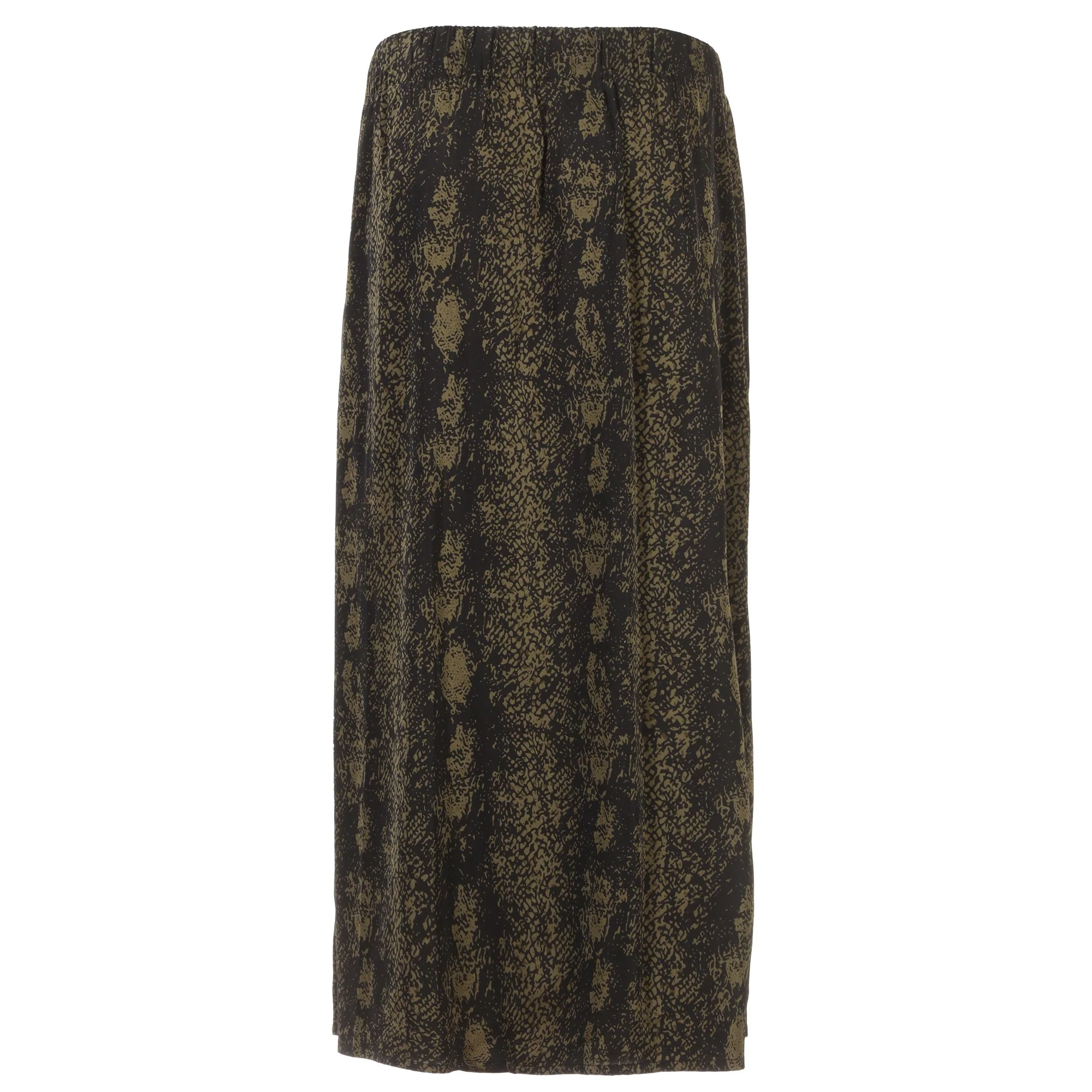 Jupe longue en satin  - Kaki - Image 2