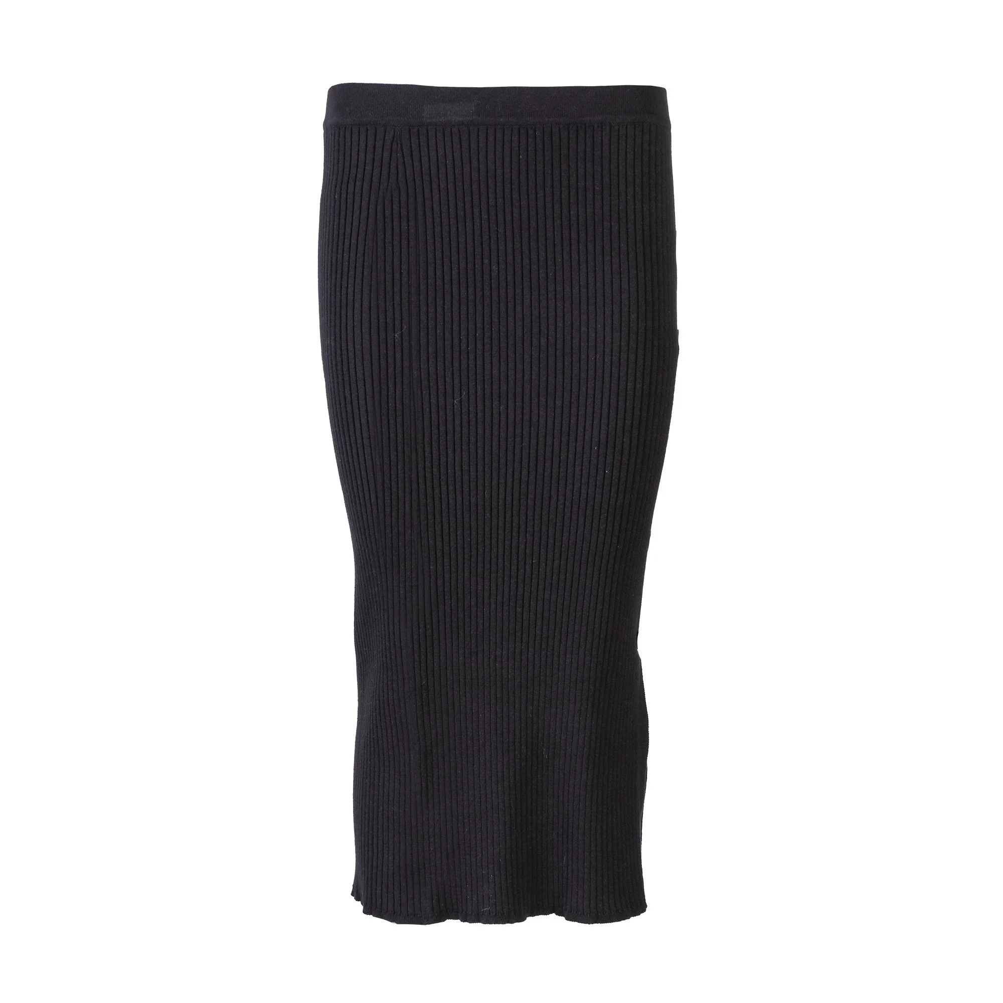 Jupe mi-longue en maille  - Gris - Image 3