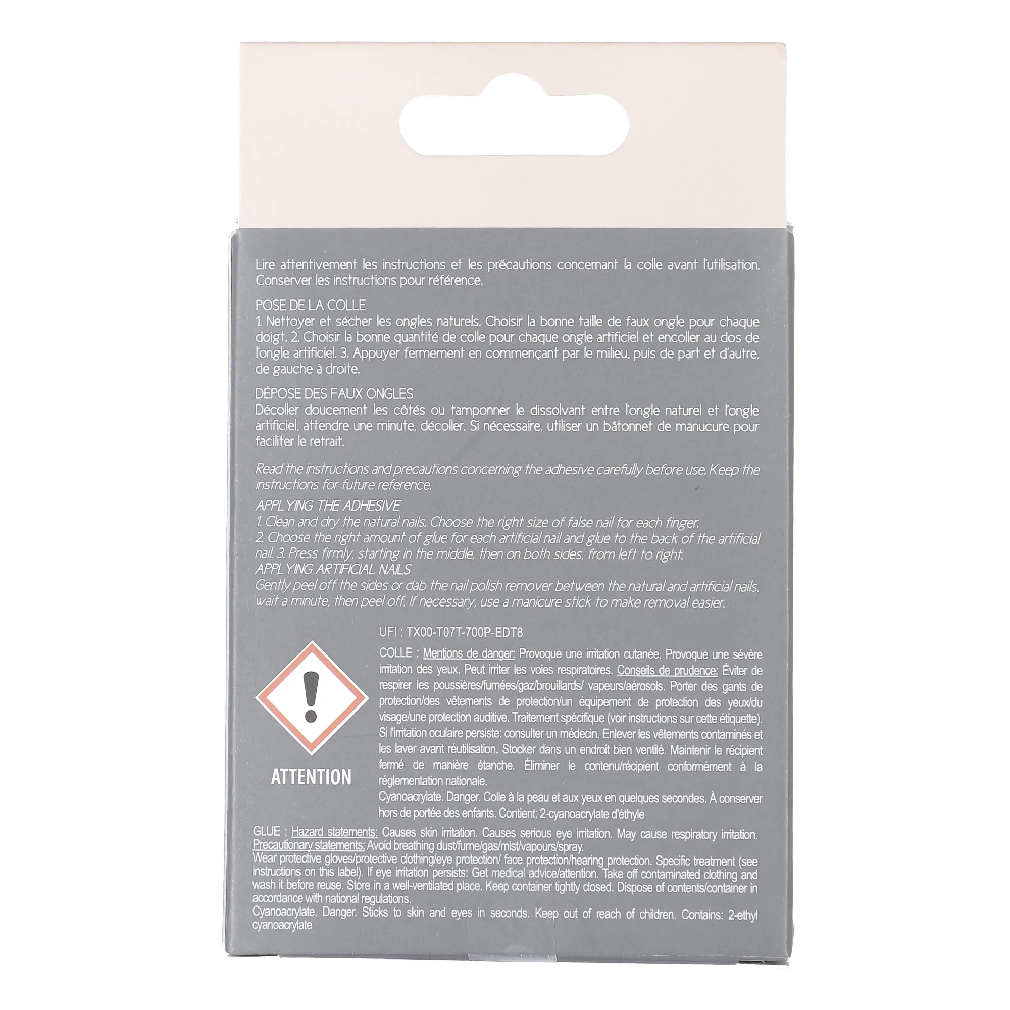 Kit de 24 faux ongles amande arrondi - Image 2