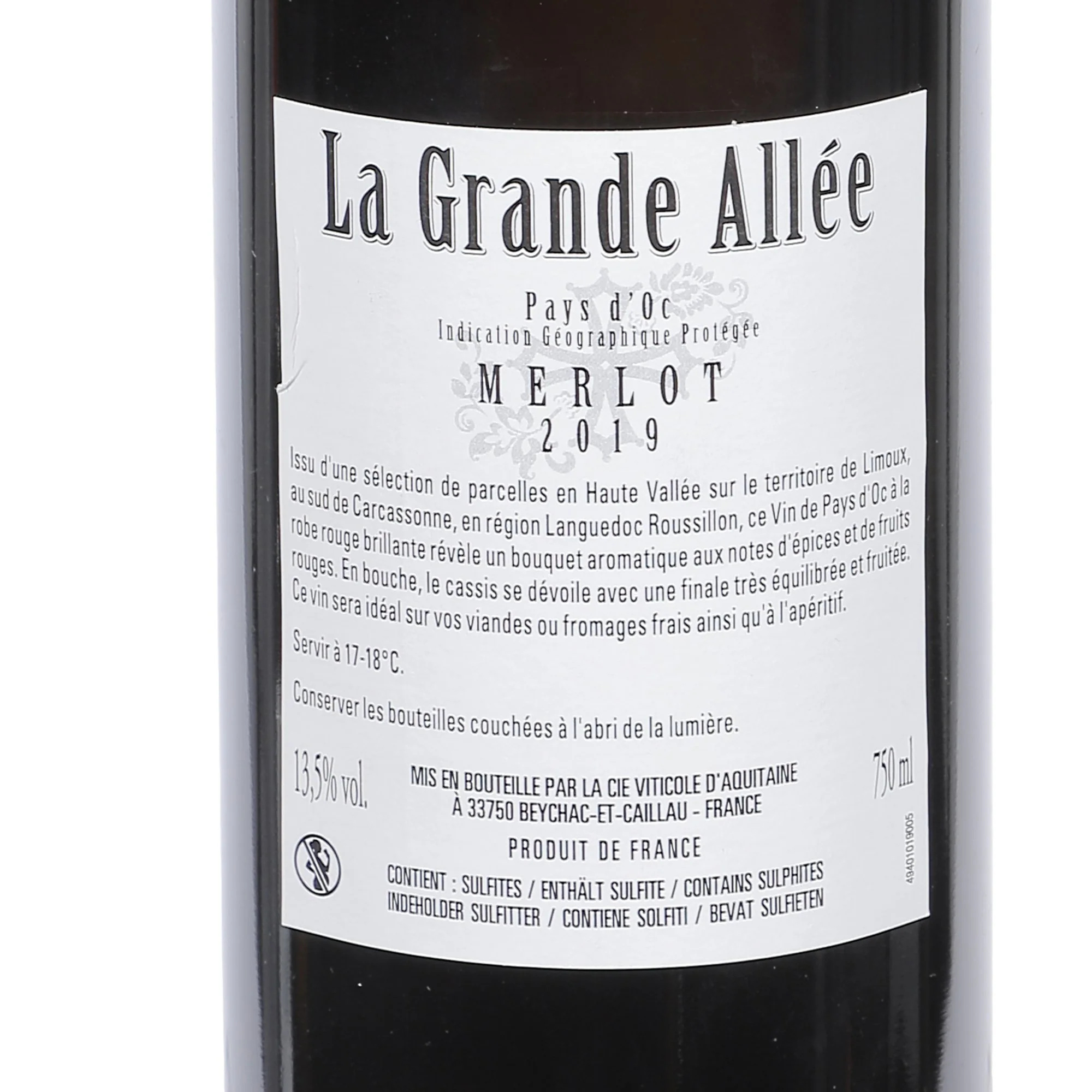 LA GRANDE ALLEE IGP MERLOT 2019 13,5% - Image 3