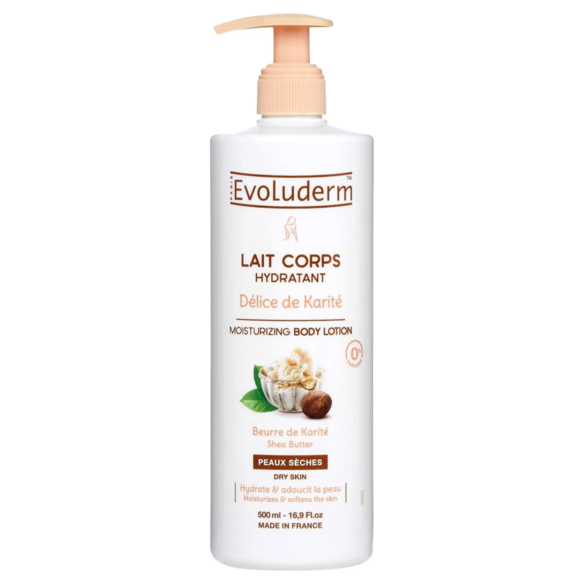 Lait corporel en flacon à la karité