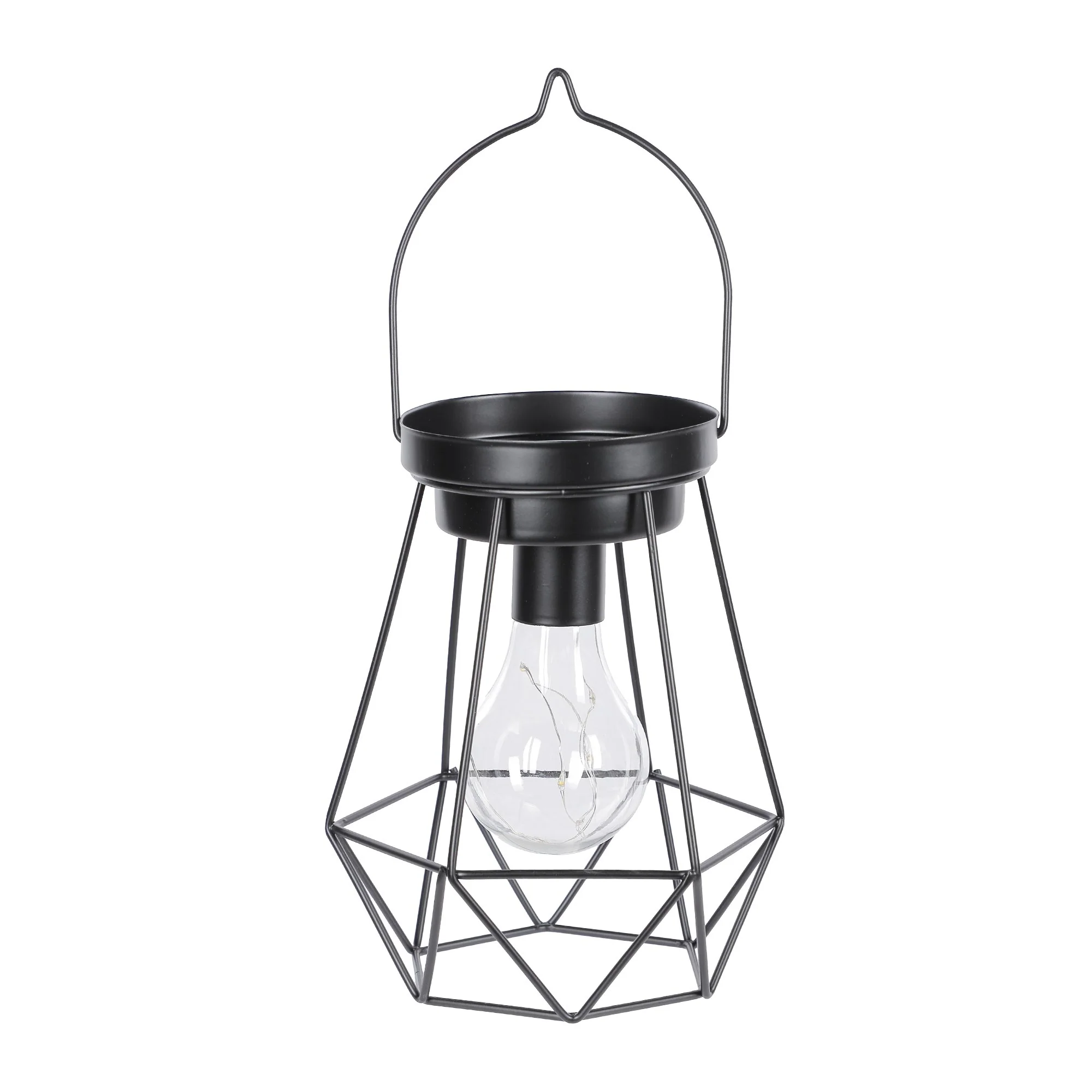Lampe métal noir 8 LED