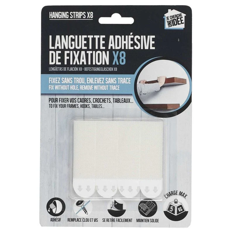 Languettes adhésive de fixation x8
