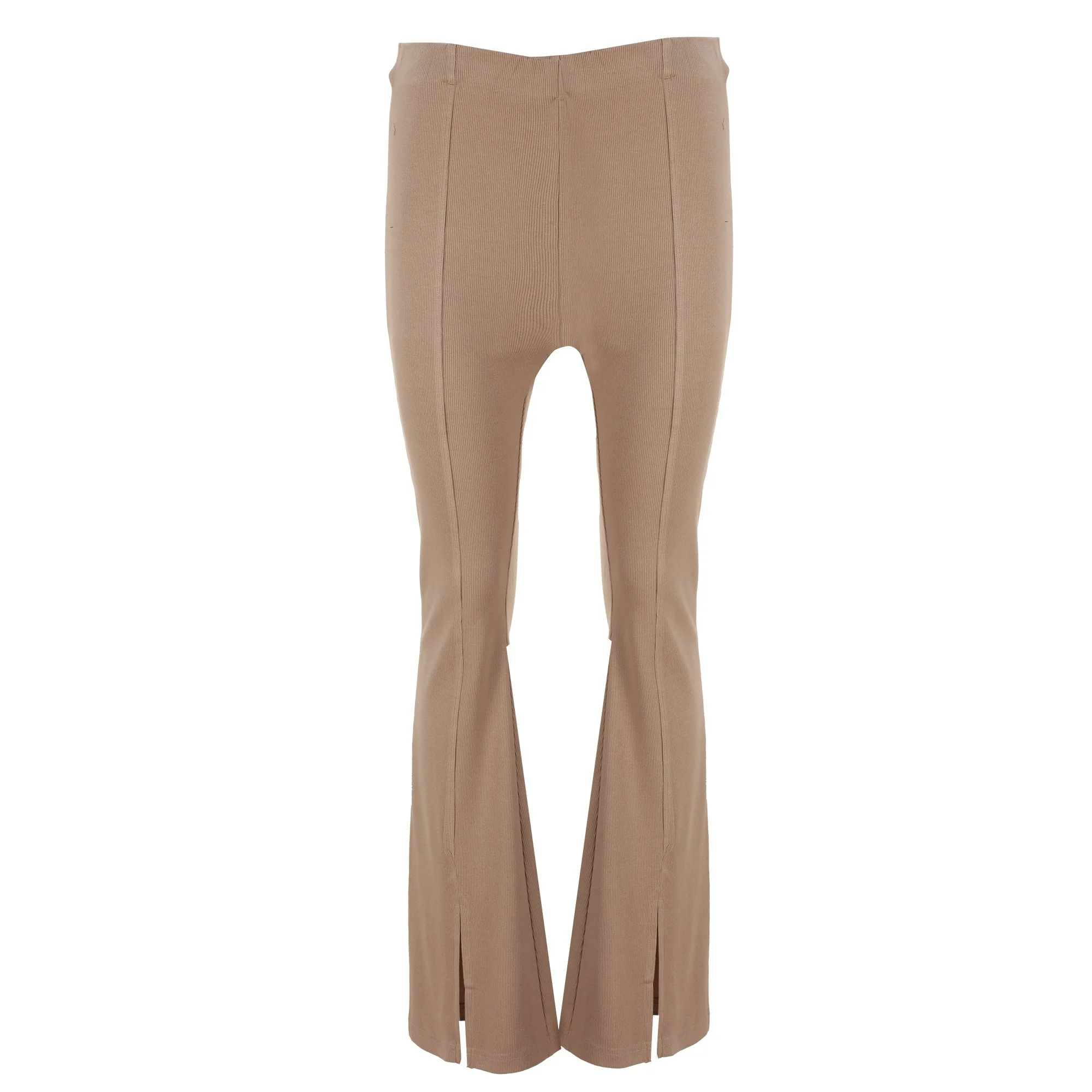 Legging évasé fente sur le bas - Marron