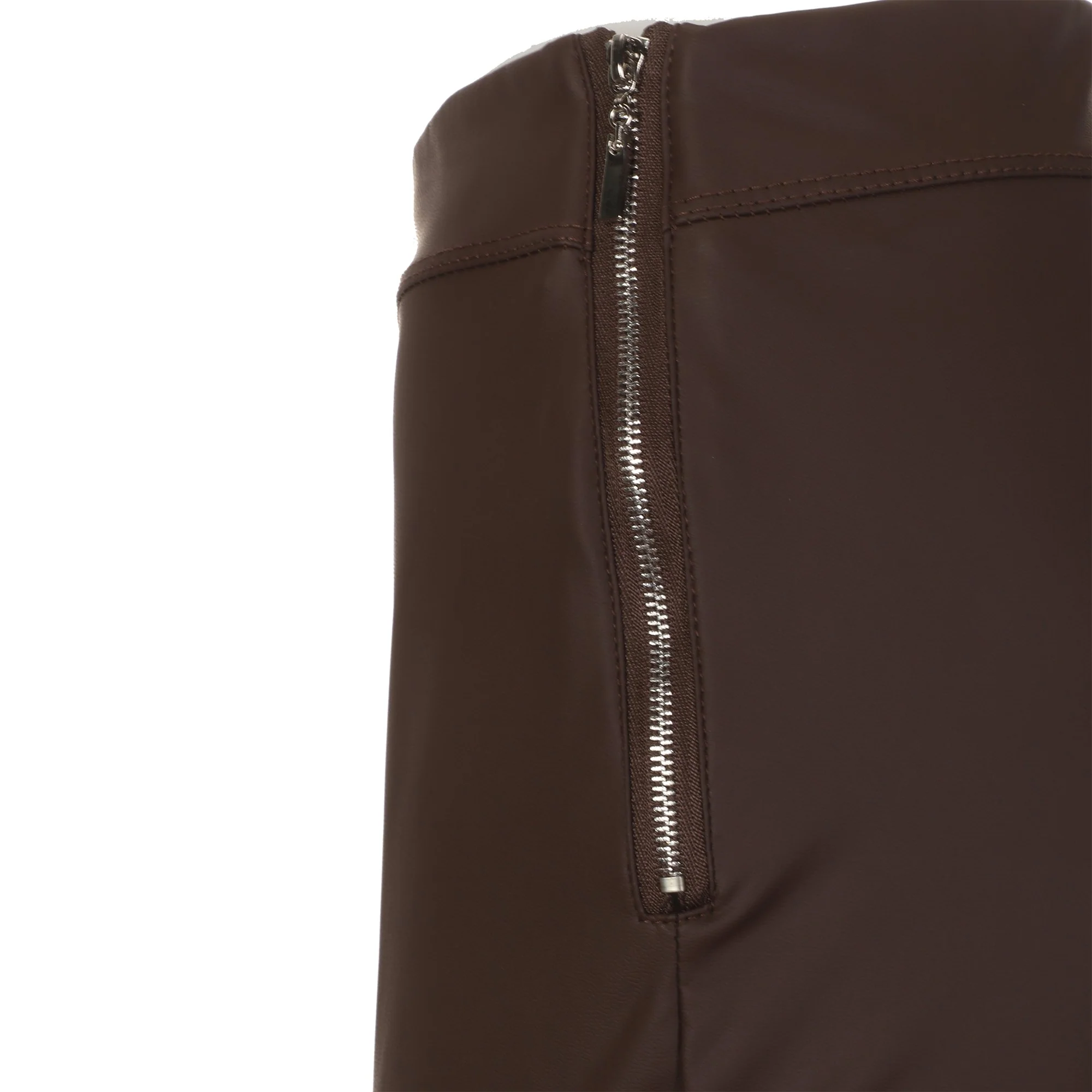 Legging simili cuir - Marron - Image 3