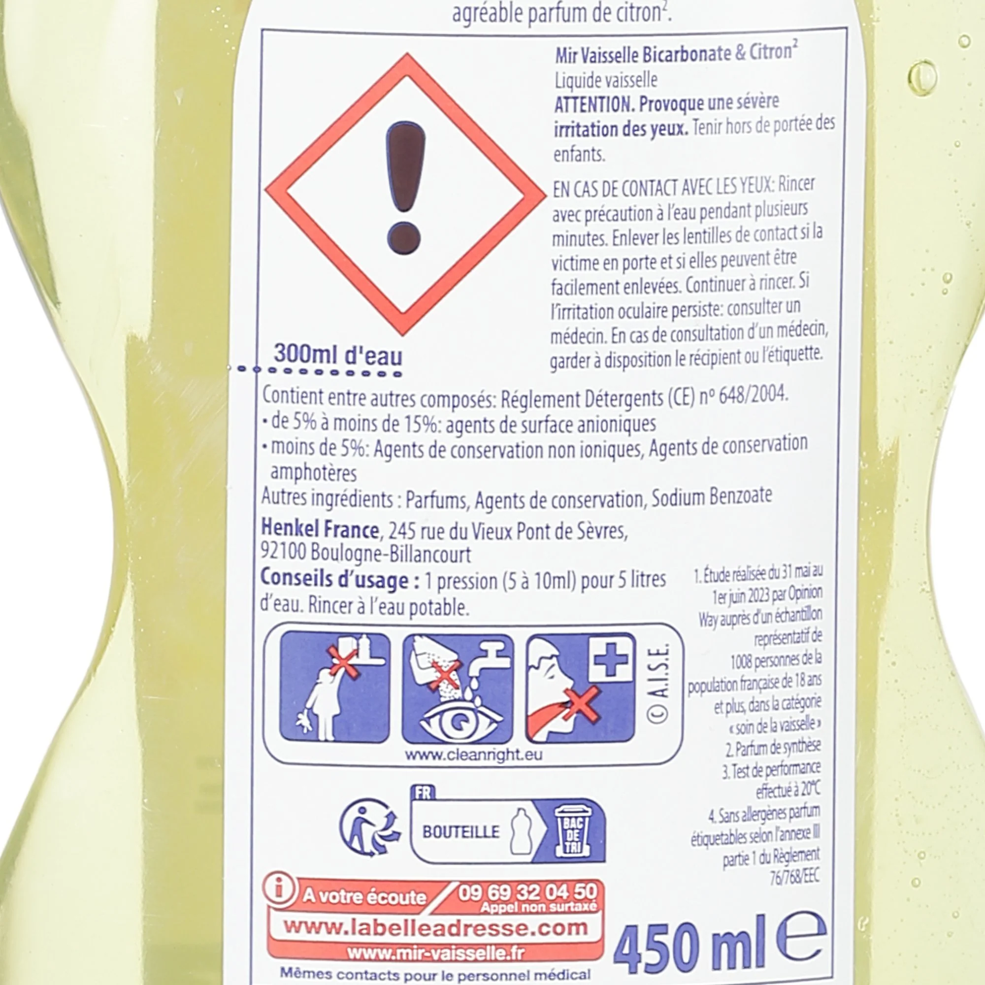 Liquide vaisselle bicarbonate et citron dégraissage expert - Image 3