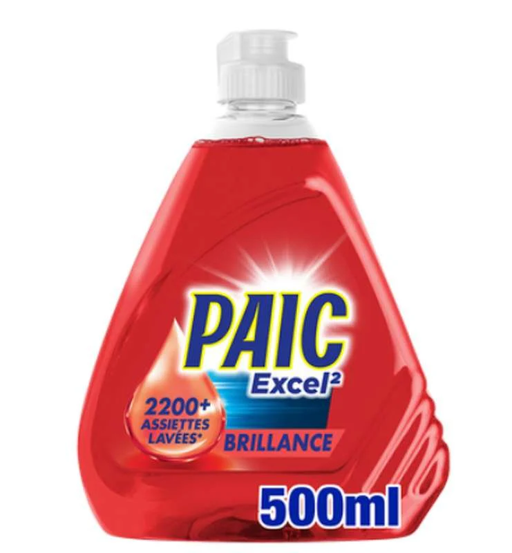 Liquide vaisselle Excel 2 brillance Paic