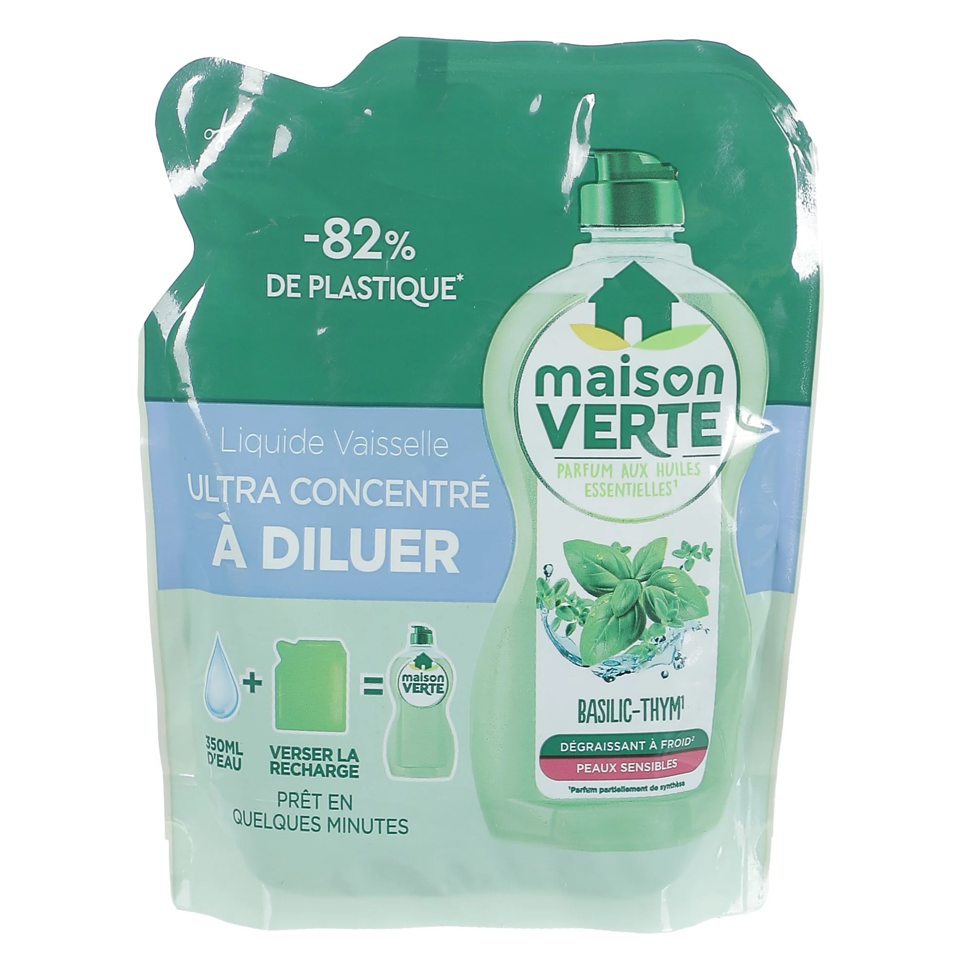 Liquide vaisselle l'ultra concentré à diluer Thym et Basilic