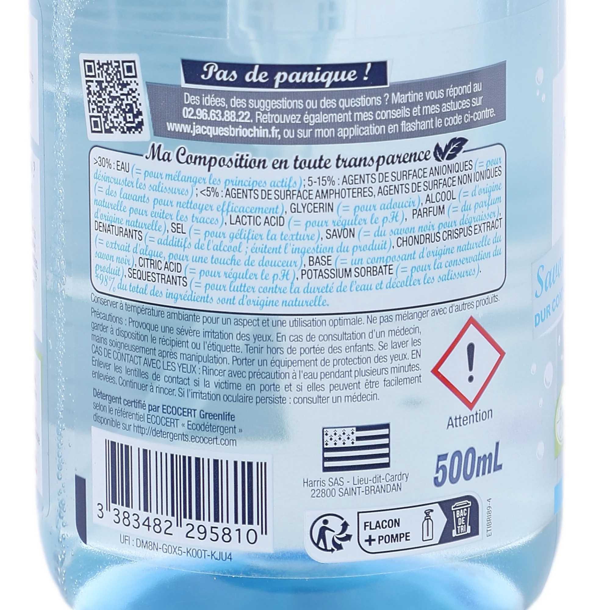 Liquide vaisselle mains au savon noir et algues marines - Image 2