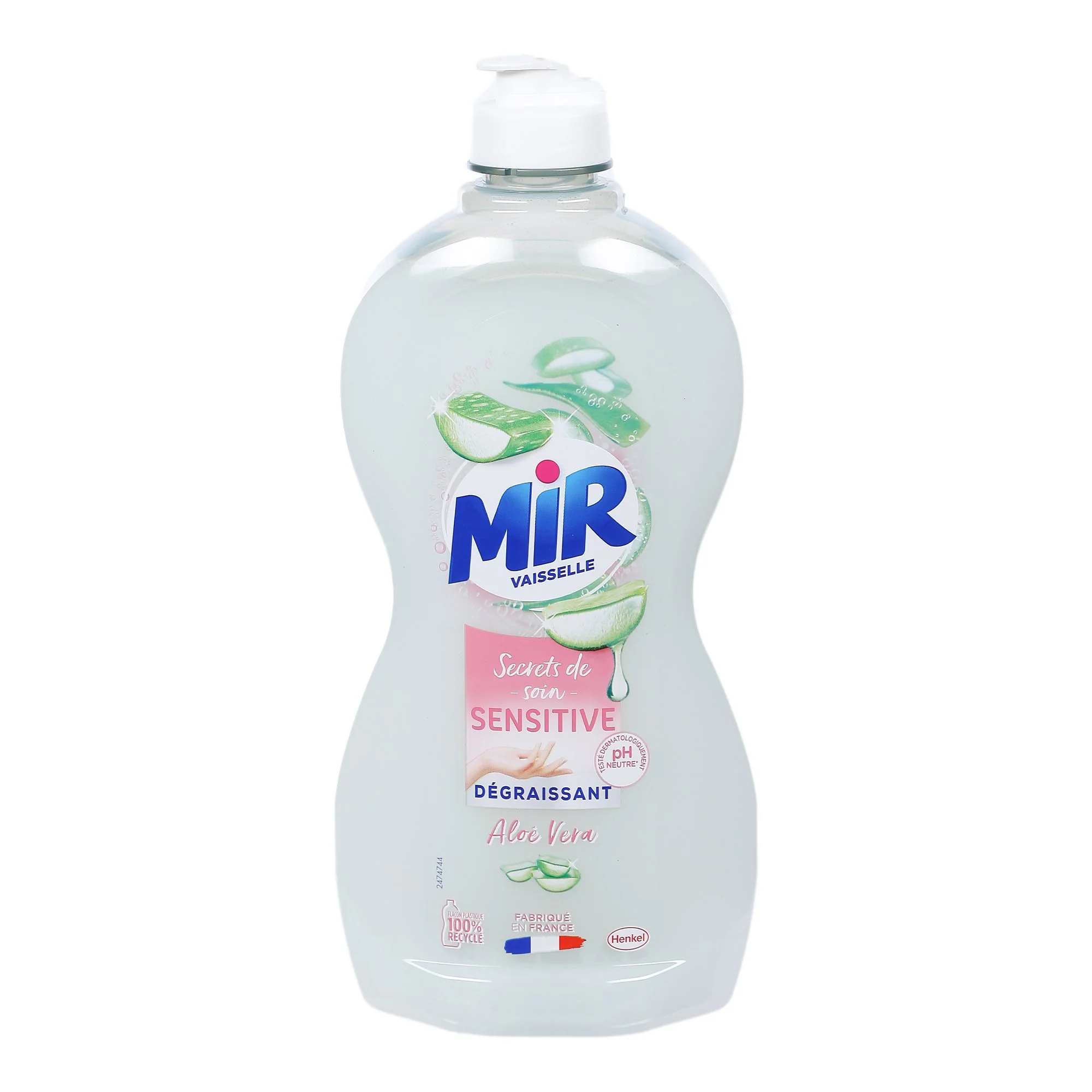 Liquide vaisselle peaux sensibles Ă l'Aloe vera