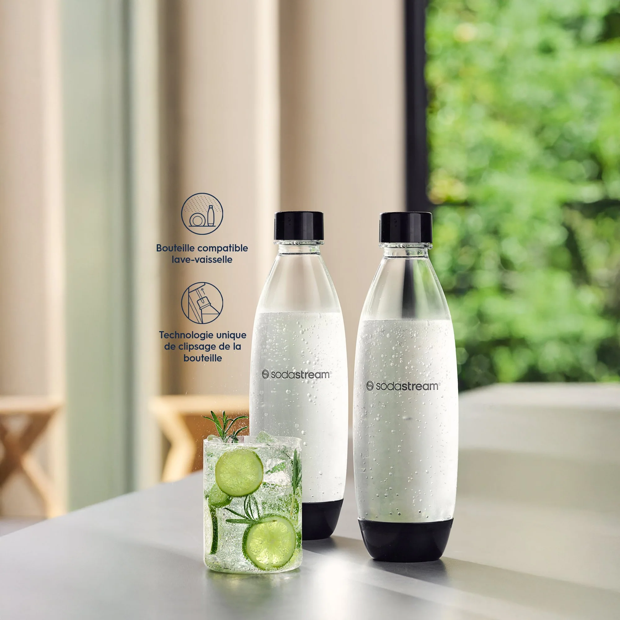 Lot de 2 bouteilles Soda Stream fuse 1L - Image 3
