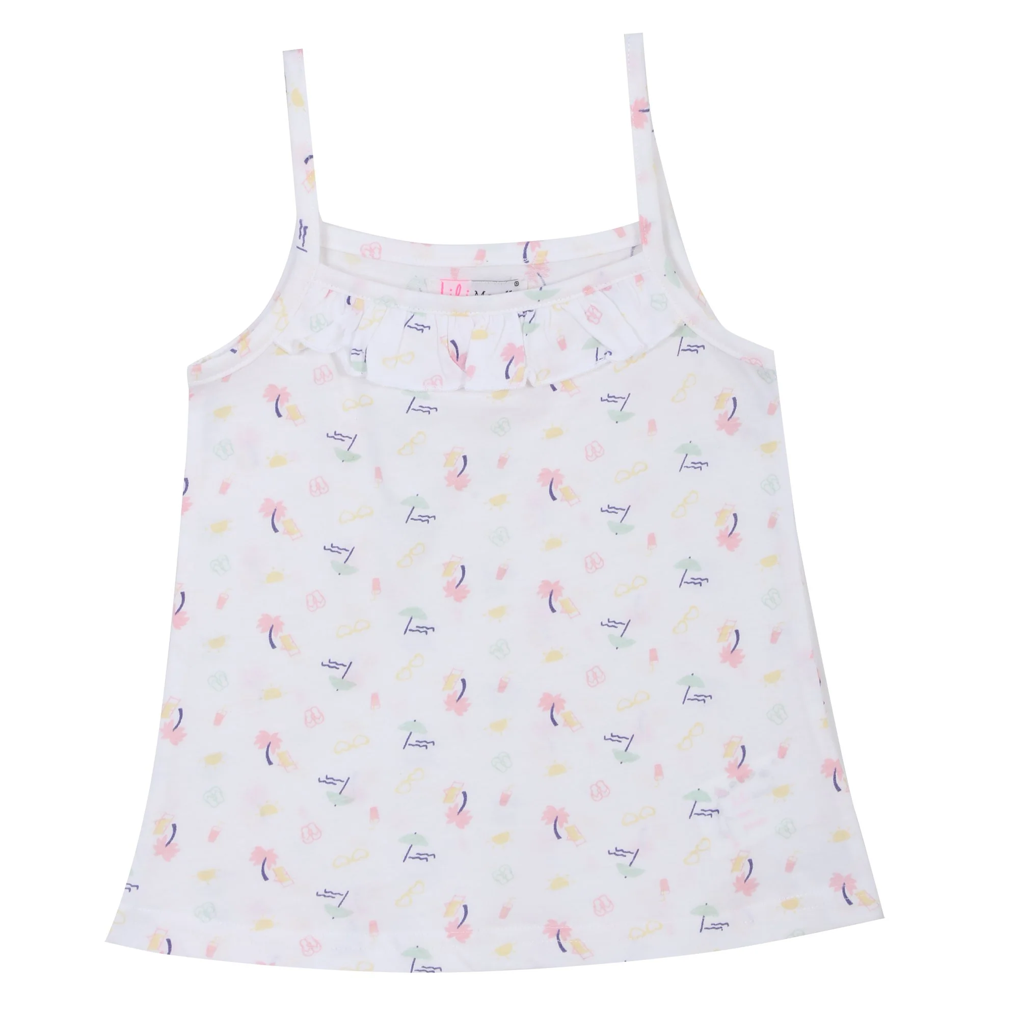 Lot de 2 débardeurs à volants 3/6 ans - Vert - Image 4