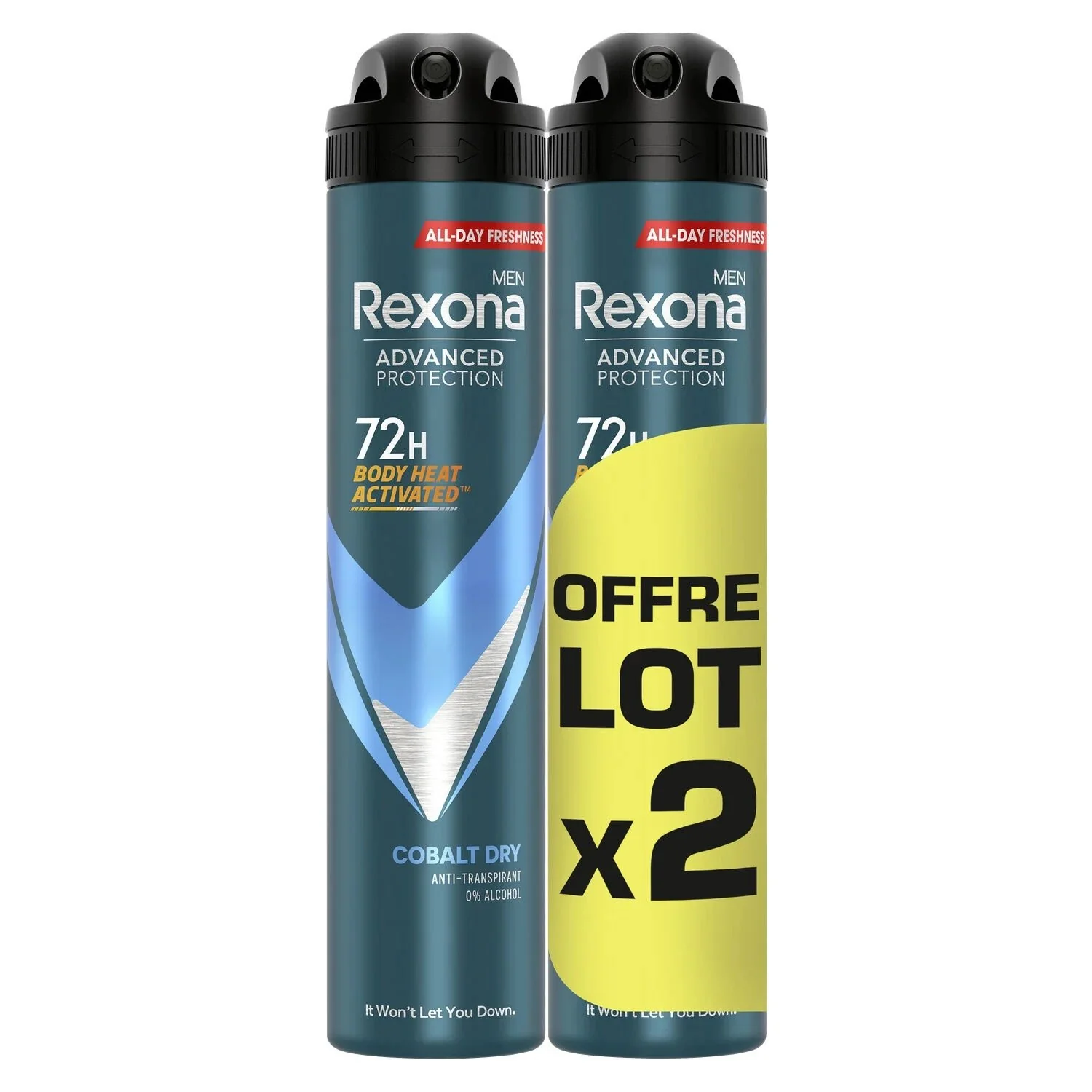 Lot de 2 déodorants  anti-transpirant 72H