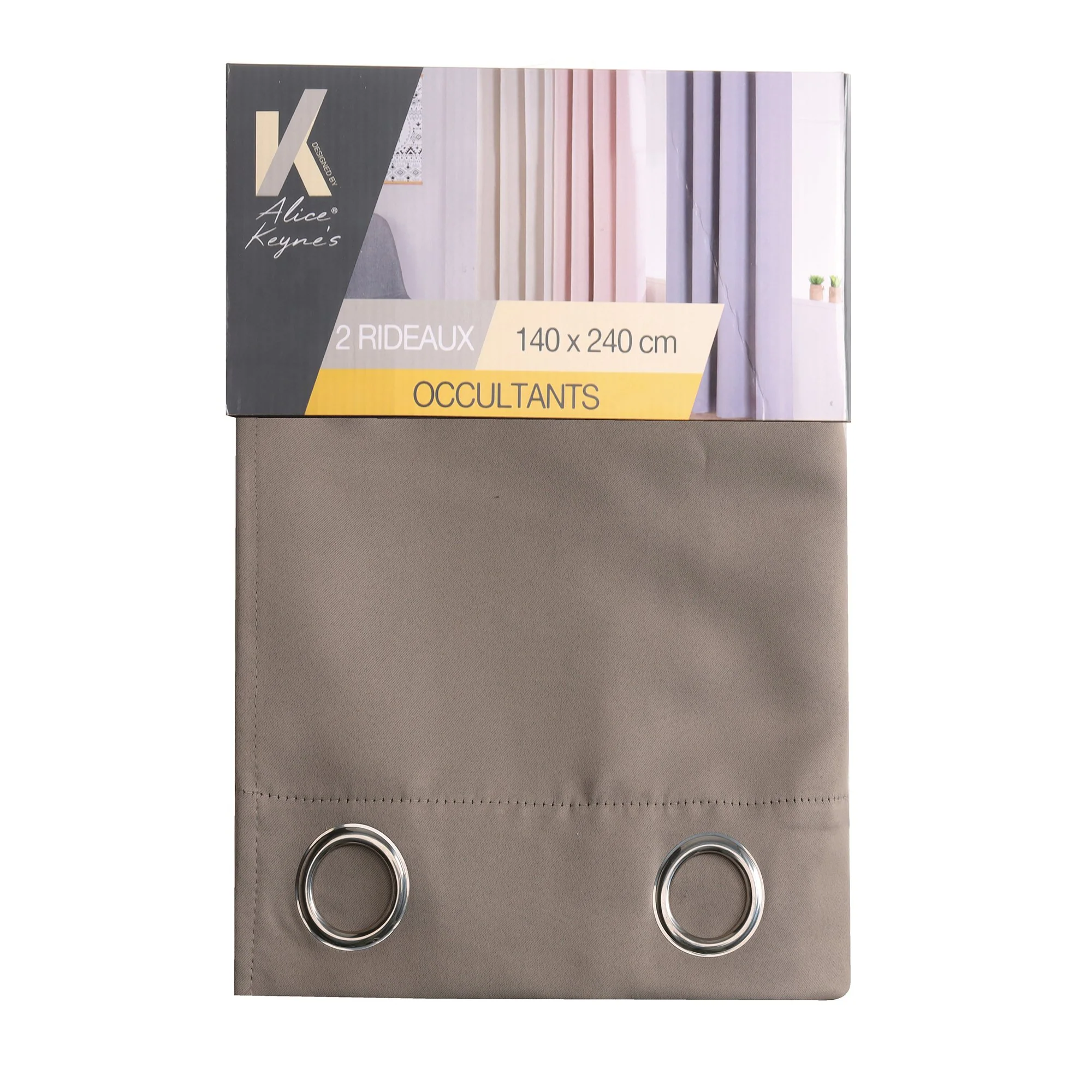 Lot de 2 rideaux occultants - Marron
