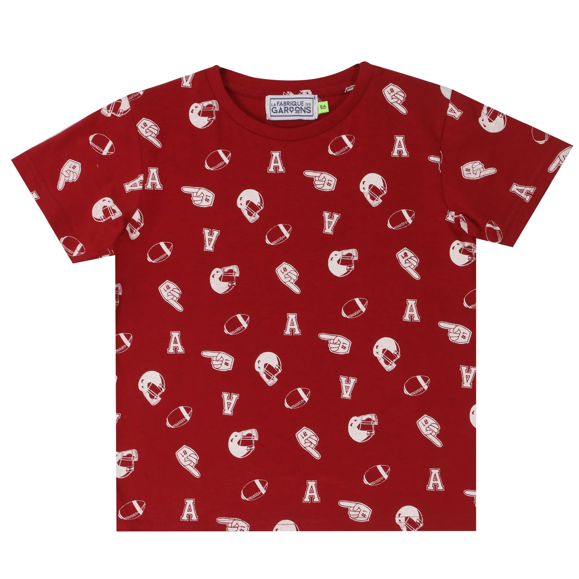 Lot de 2 tee-shirts manches courtes avec animations 3/12 ans - Rouge - Image 4