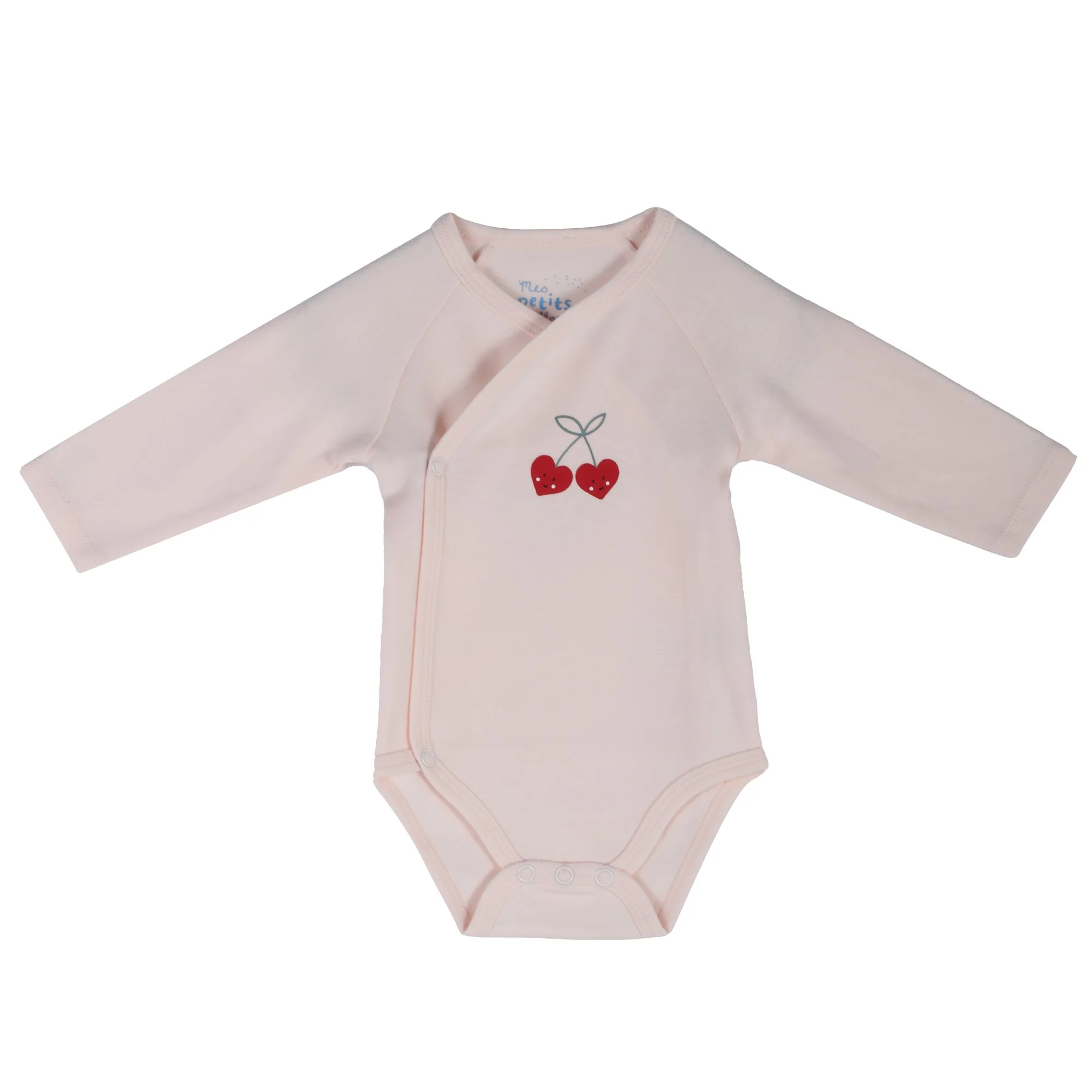 Lot de 3 bodies croisés 0/9 mois - Beige - Image 4