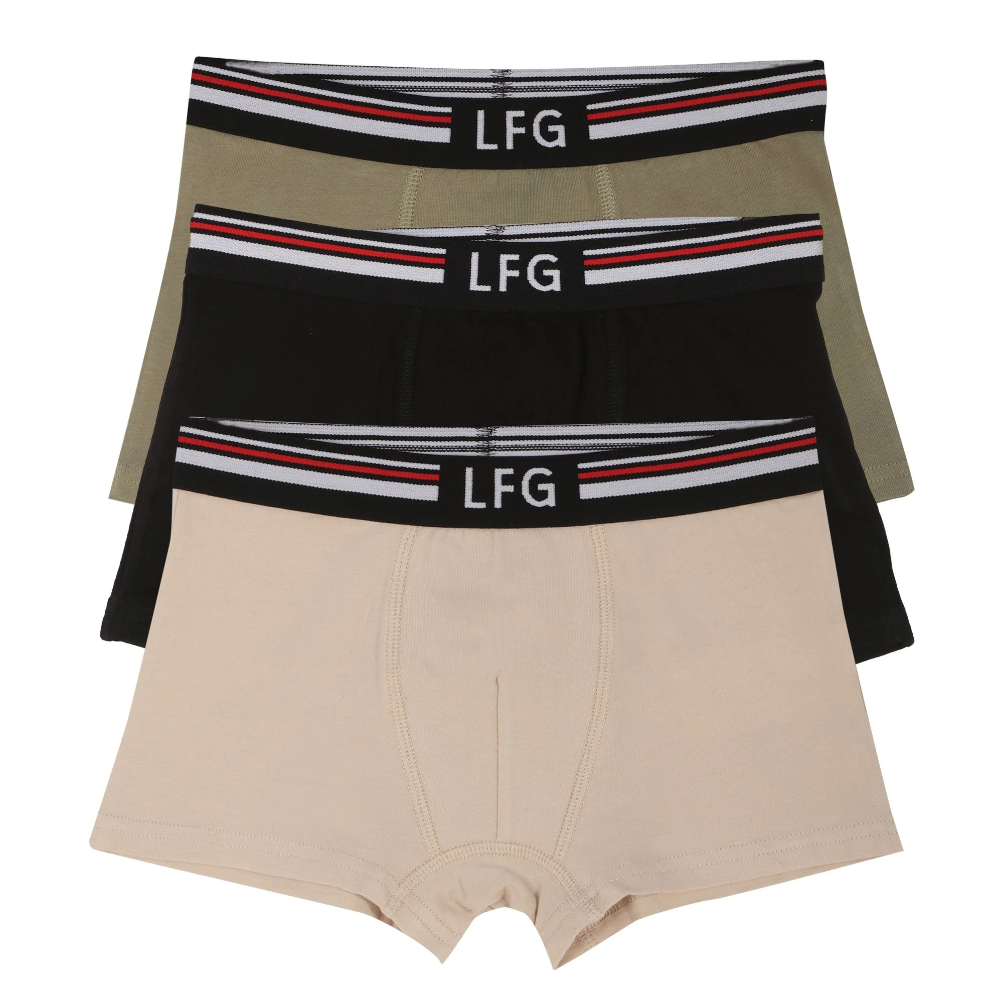 Lot de 3 boxers sport 8/16 ans - Vert