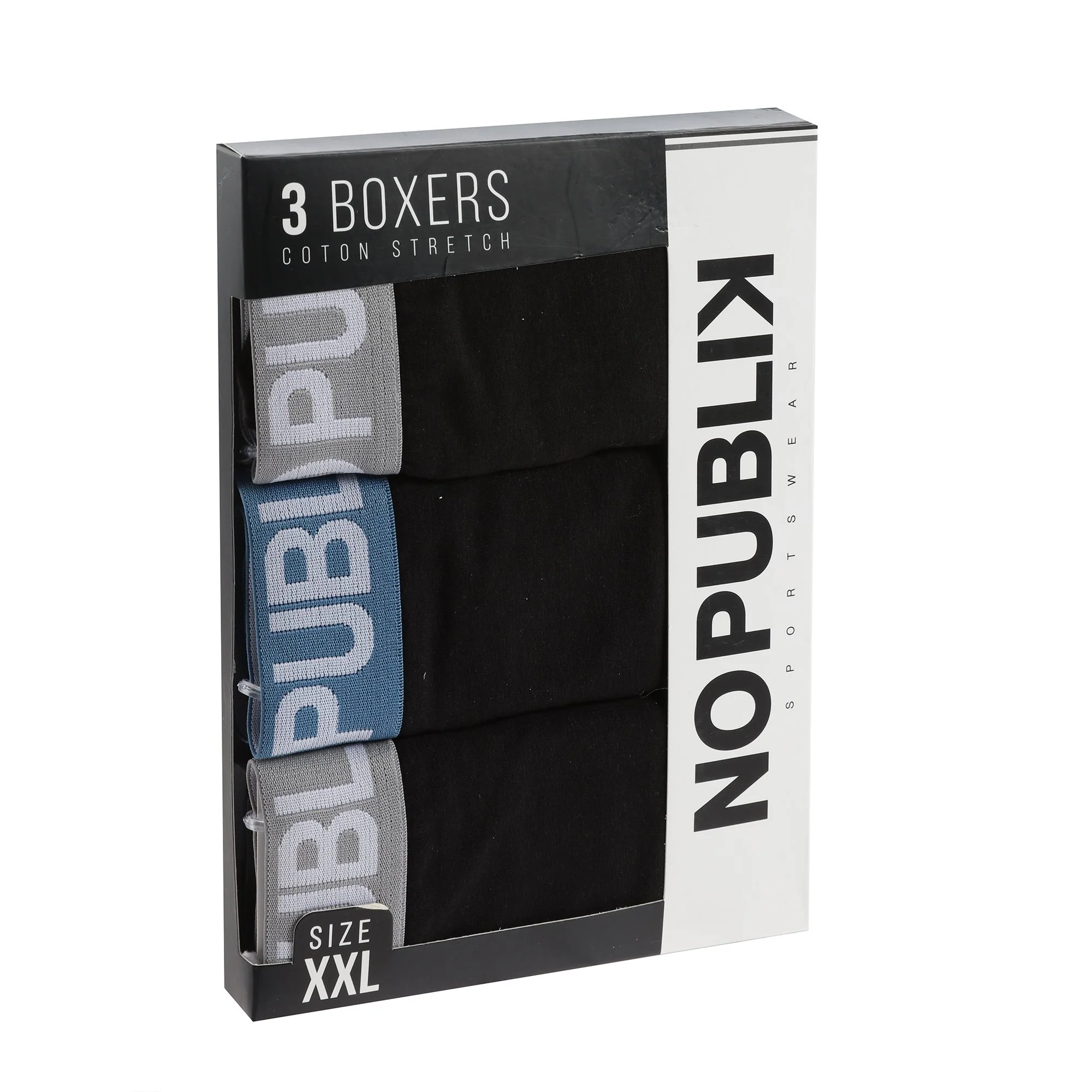 Lot de 3 boxers unis en coton
