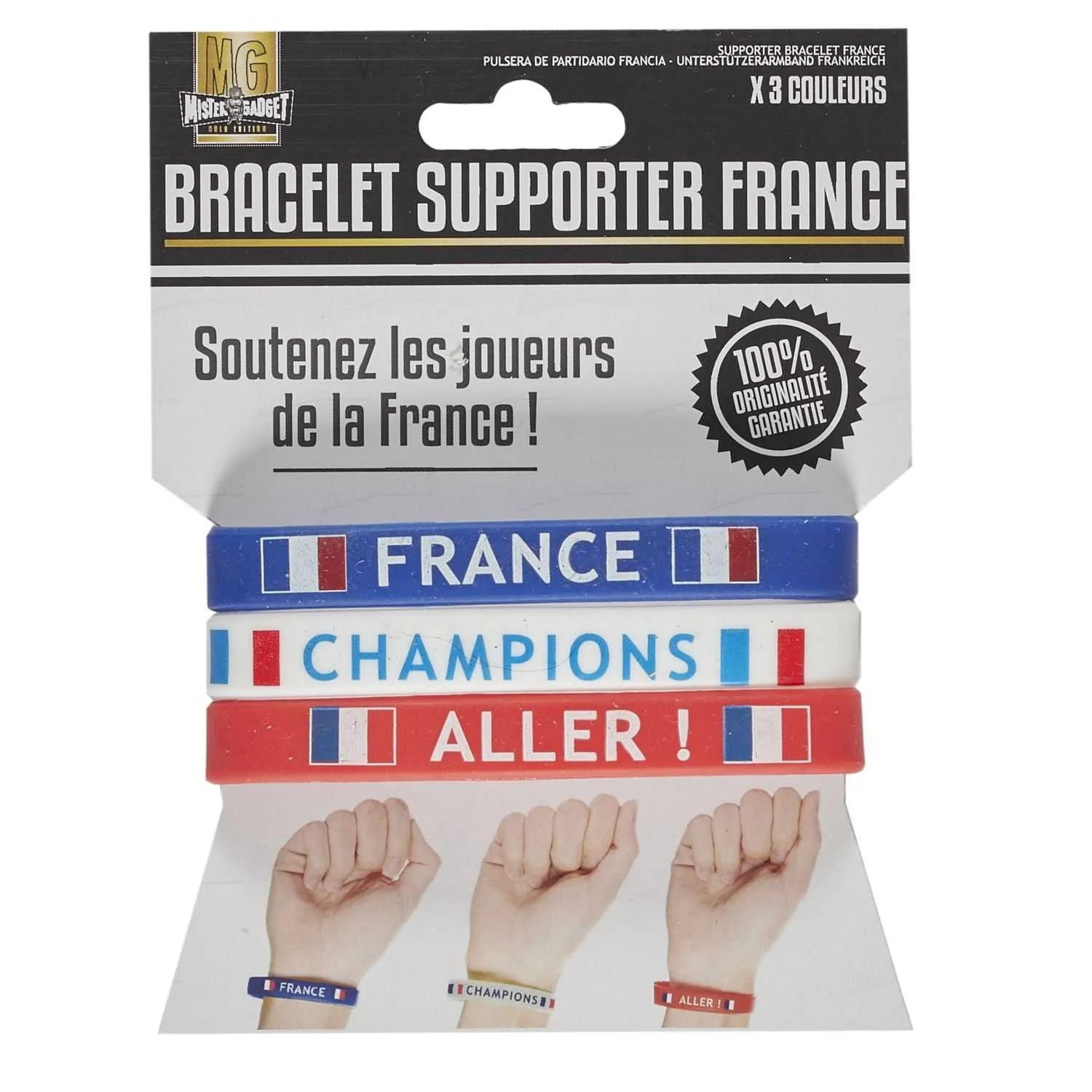Lot de 3 bracelets supporter - Image 3