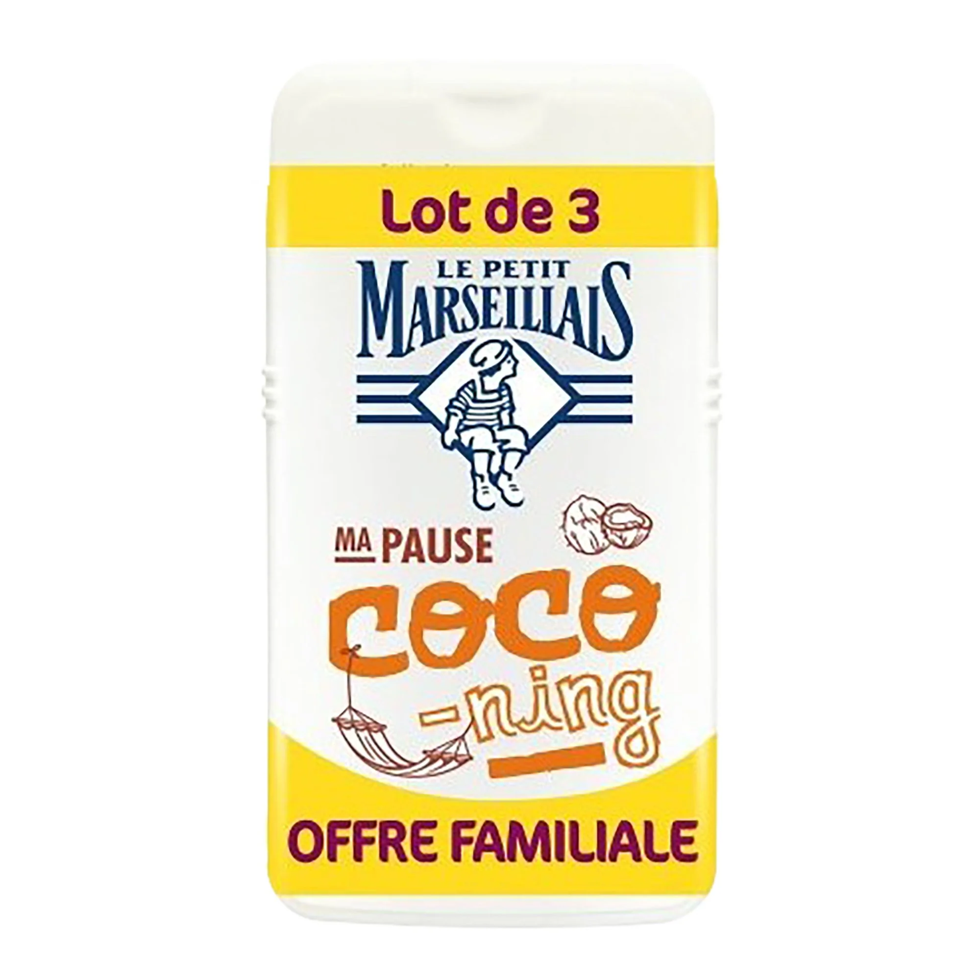 Lot de 3 douche crème hydratante ma pause au beurre de coco