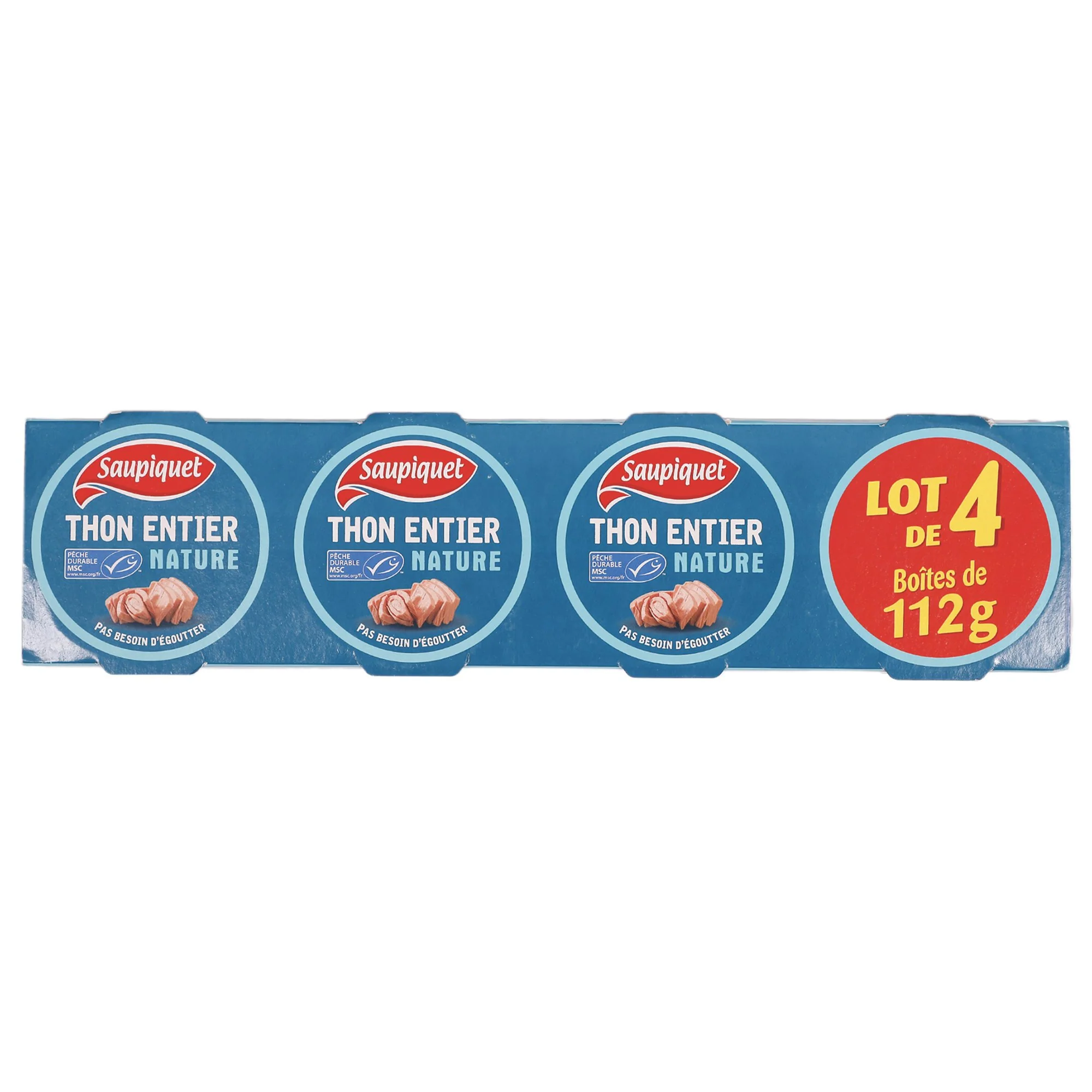 Lot de 4 boîtes de thon entier nature - Image 4