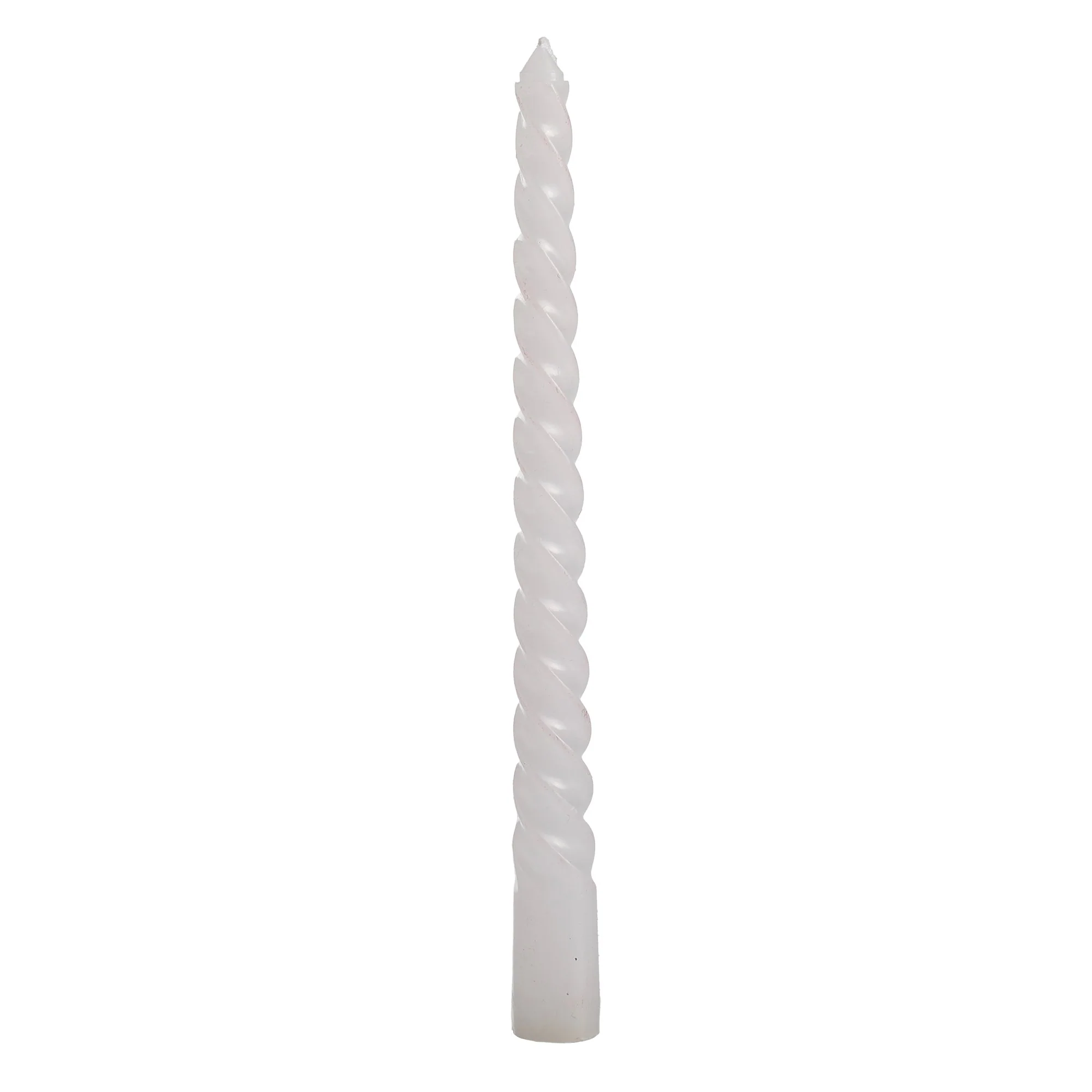 Lot de 4 bougies torsadées  - Blanc - Image 2