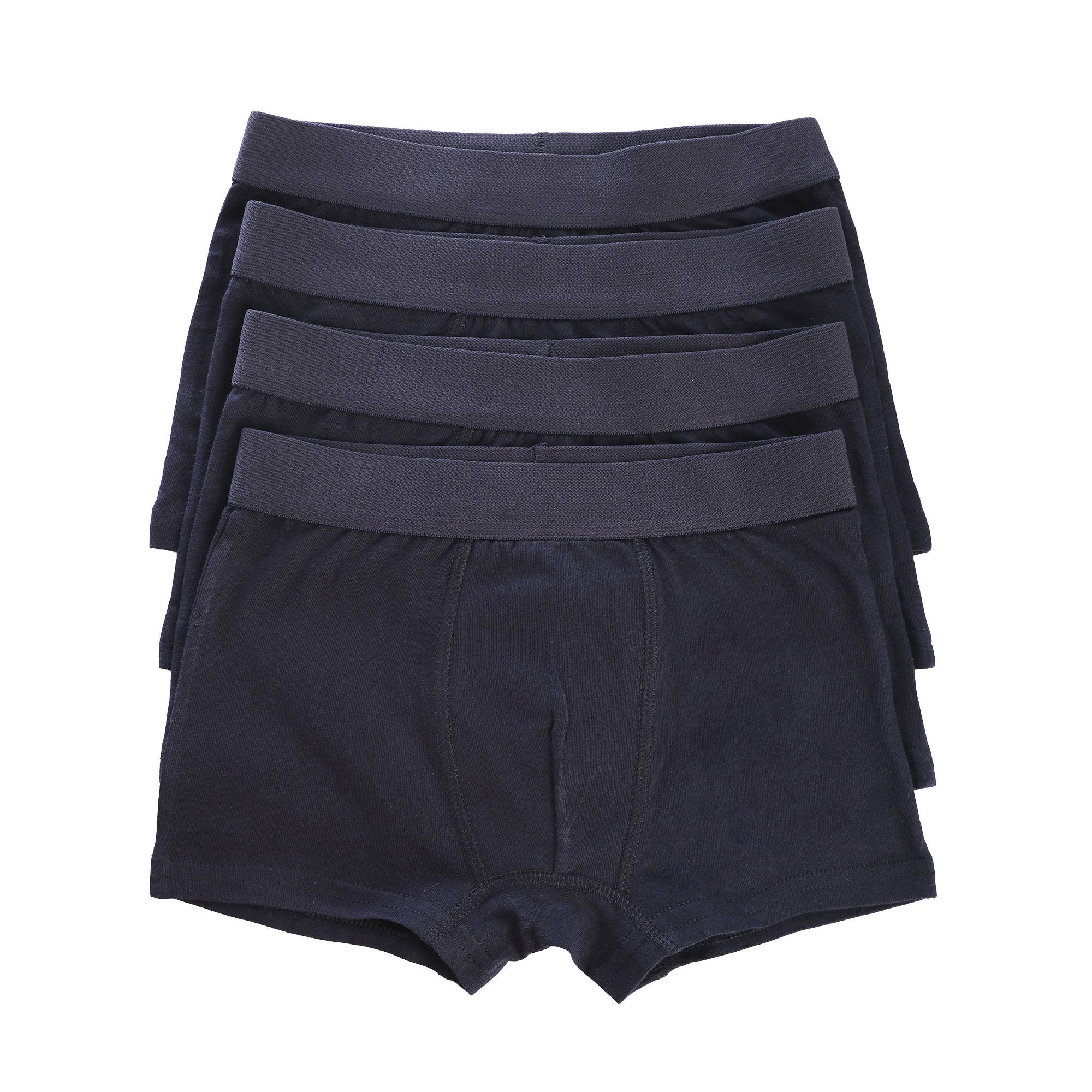 Lot de 4 boxers unis  - Bleu foncé