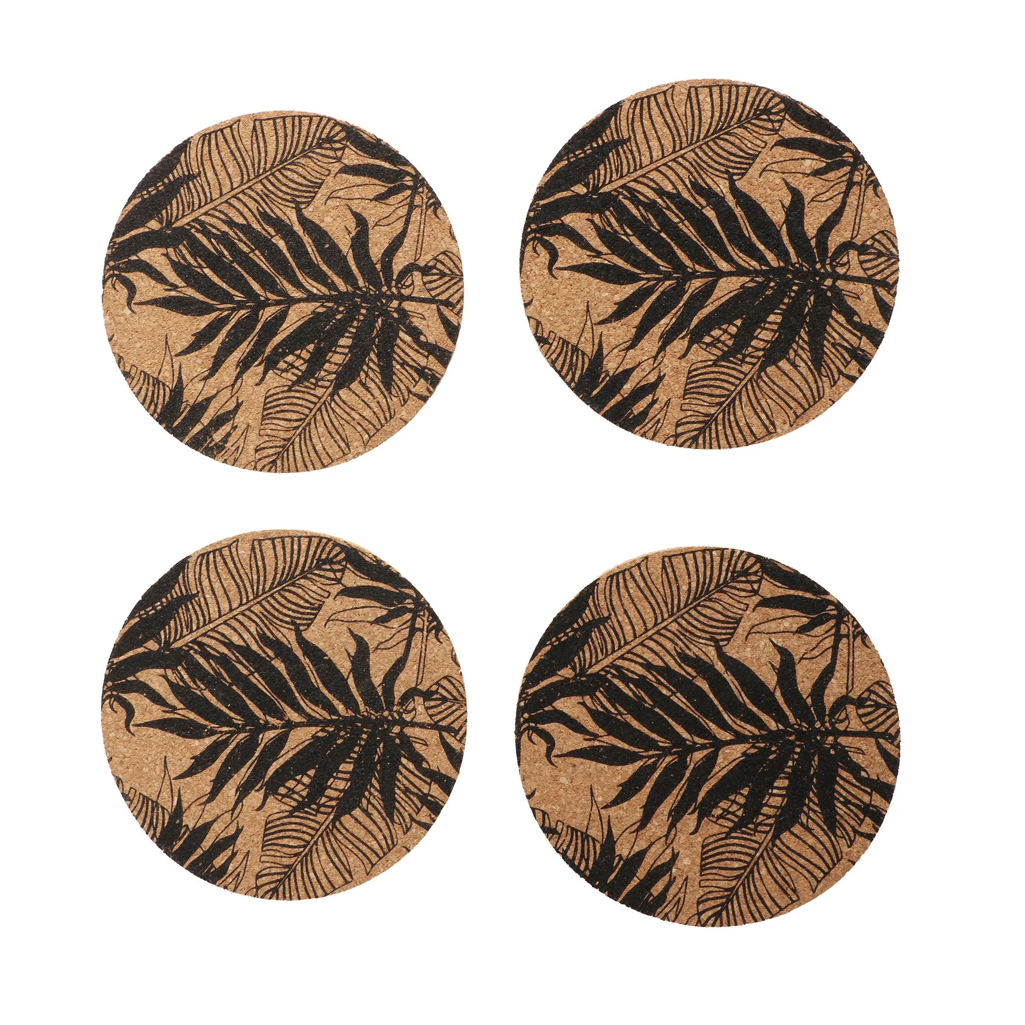 Lot de 4 sous-verres avec décor jungle 10cm