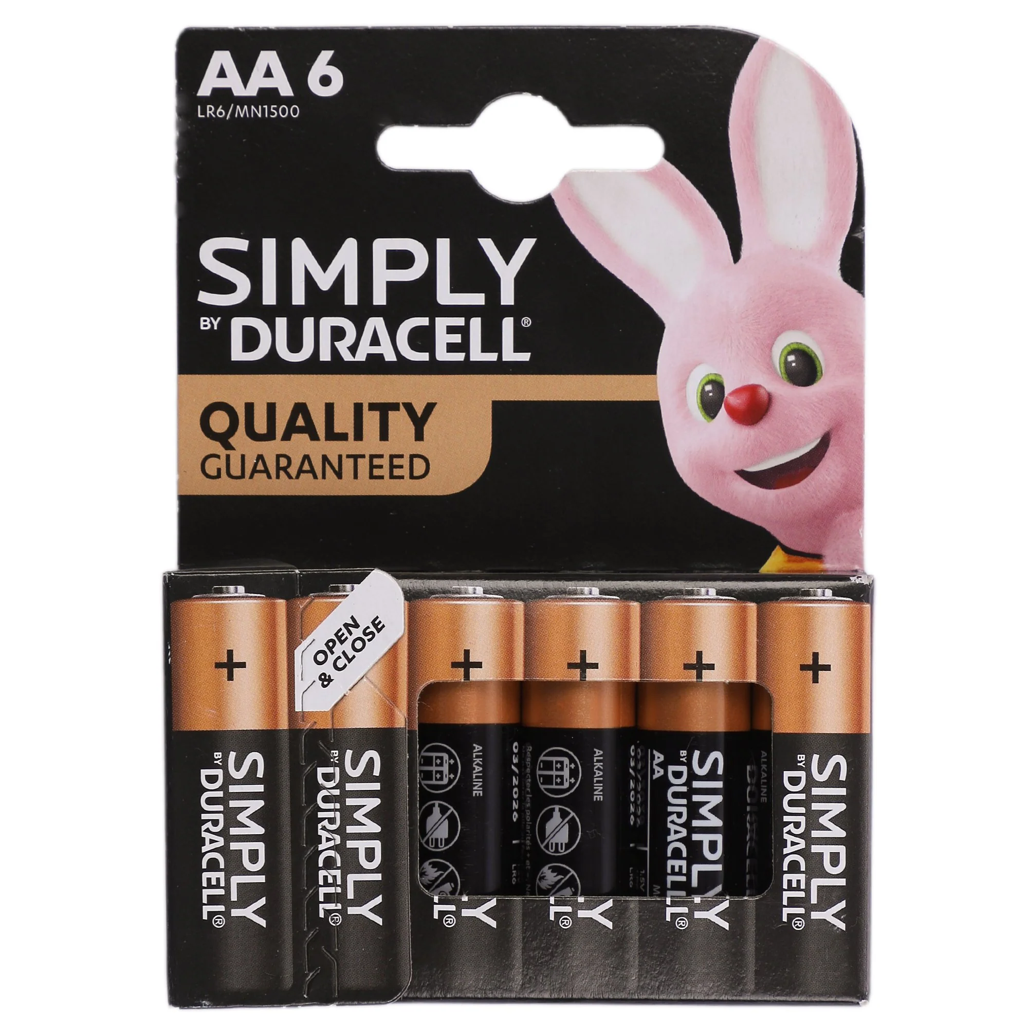 Lot de 6 piles simply AA