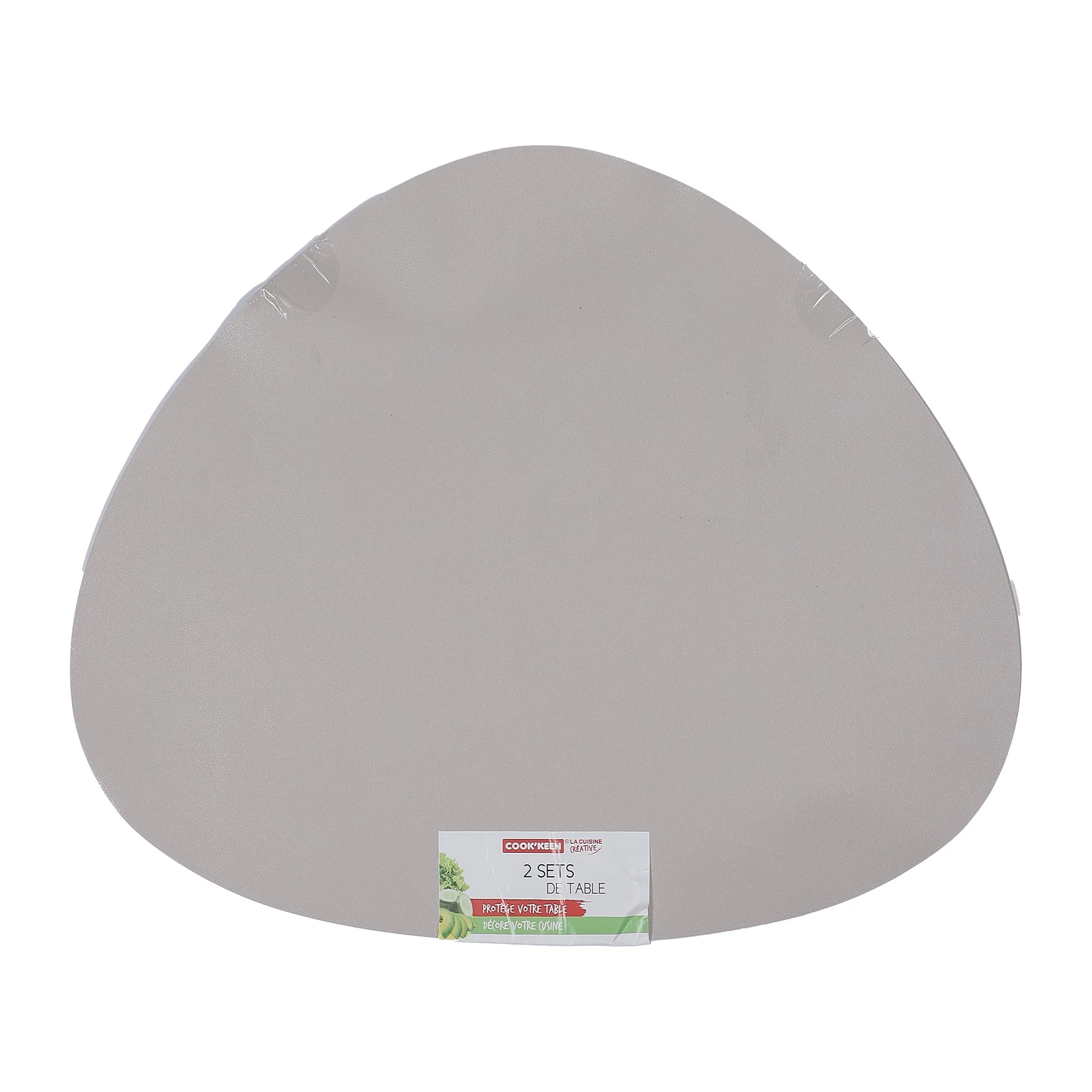 LOT SET DE TABLE X2 DOUBLE FACE GALET 45*38CM 2ASST