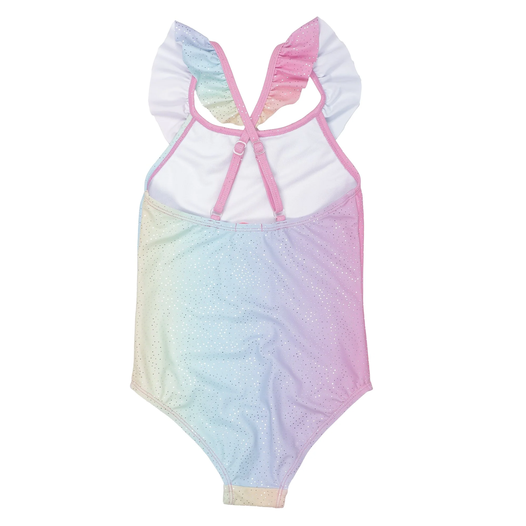 Maillot de bain 1 pièce à volant - Orange - Image 2