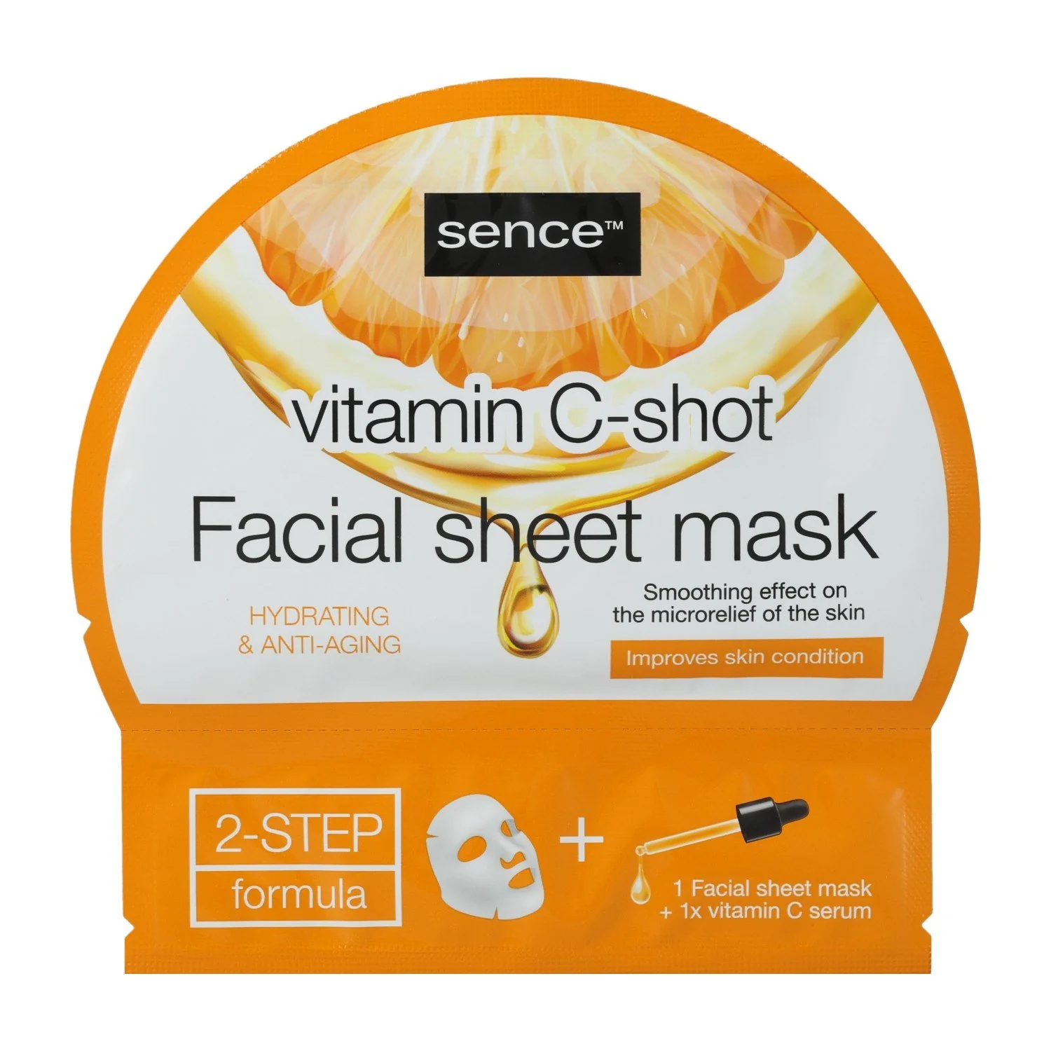 Masque visage en tissu + sérum vitamine C shot