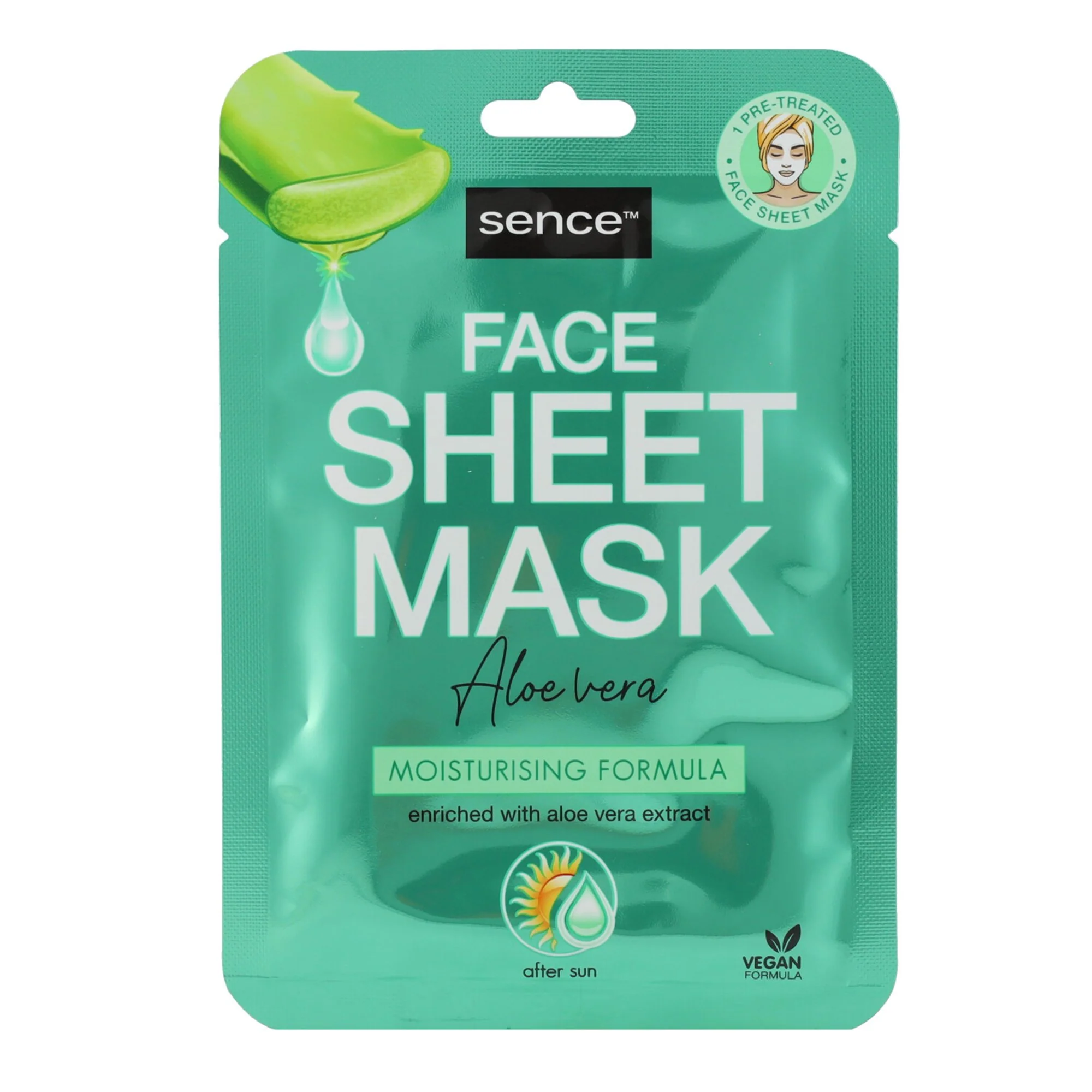 Masque visage tissu après-soleil