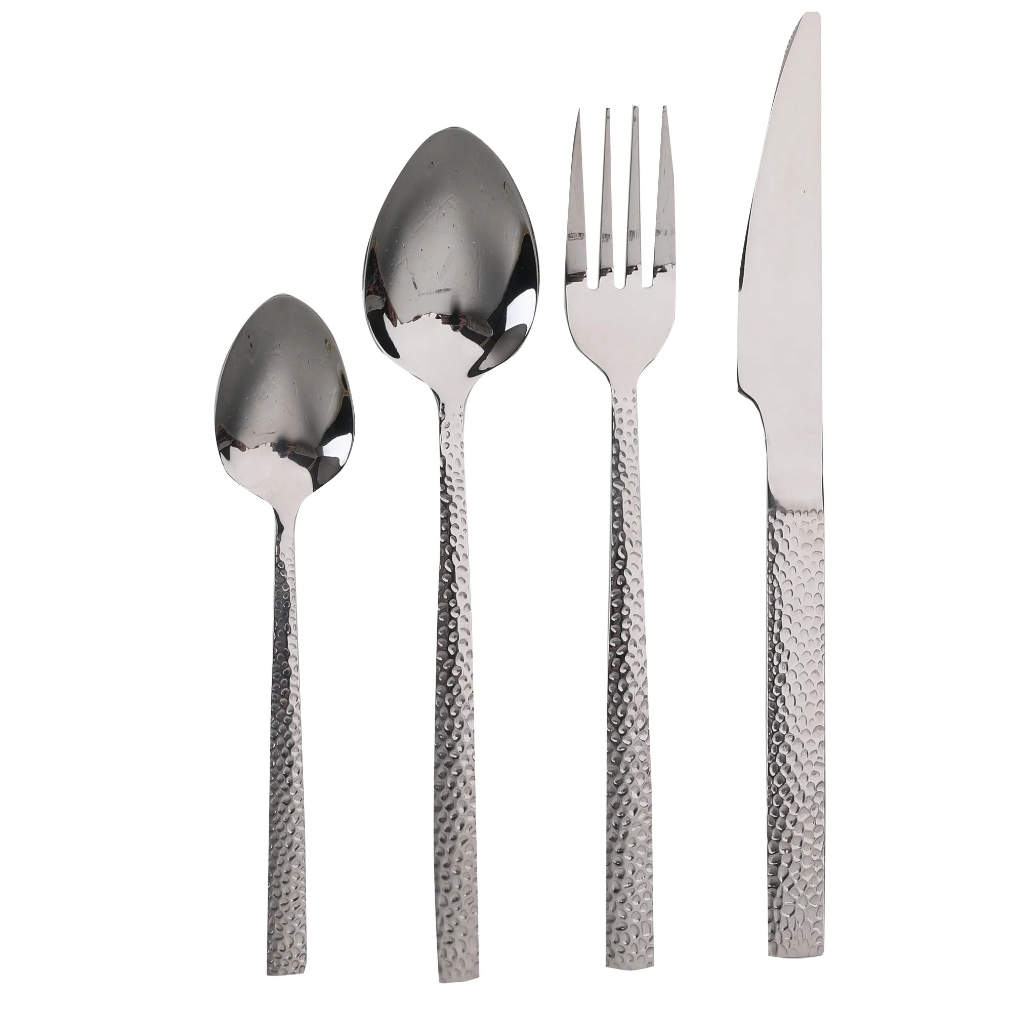 Ménagère 24 pcs martelée  - Or