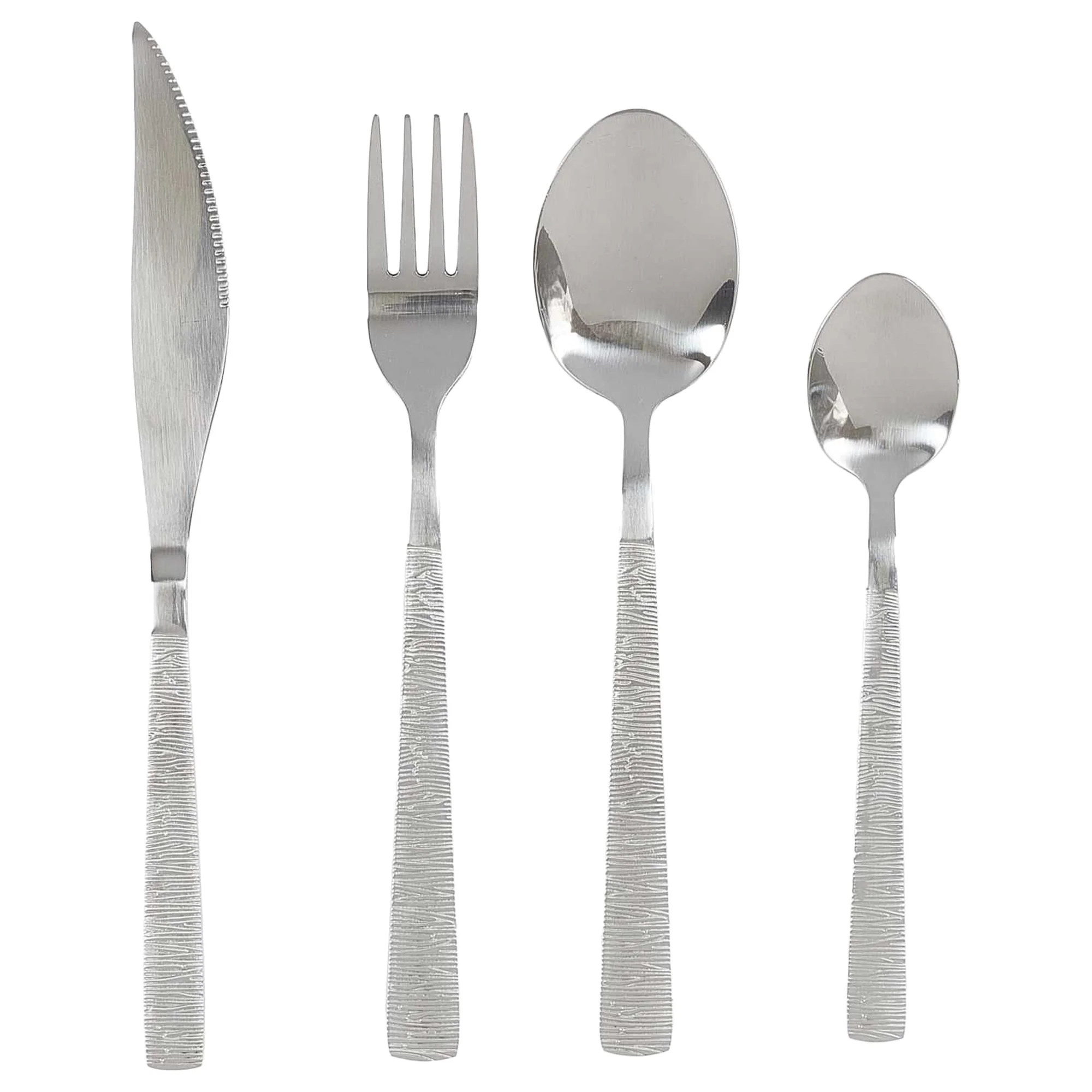 Ménagère inox 24 pièces bambou